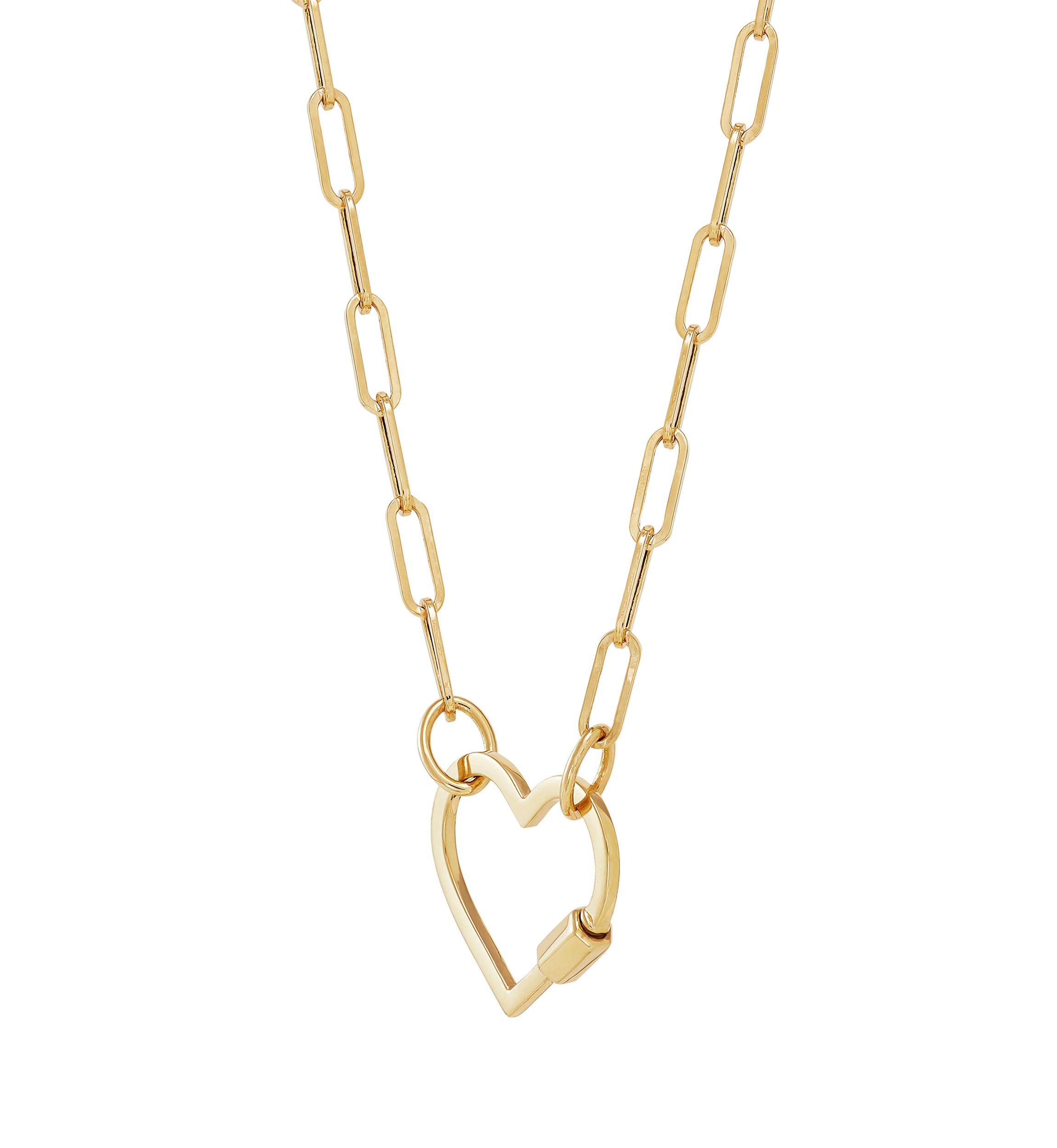 Open Heart Necklace in 10K Yellow Gold