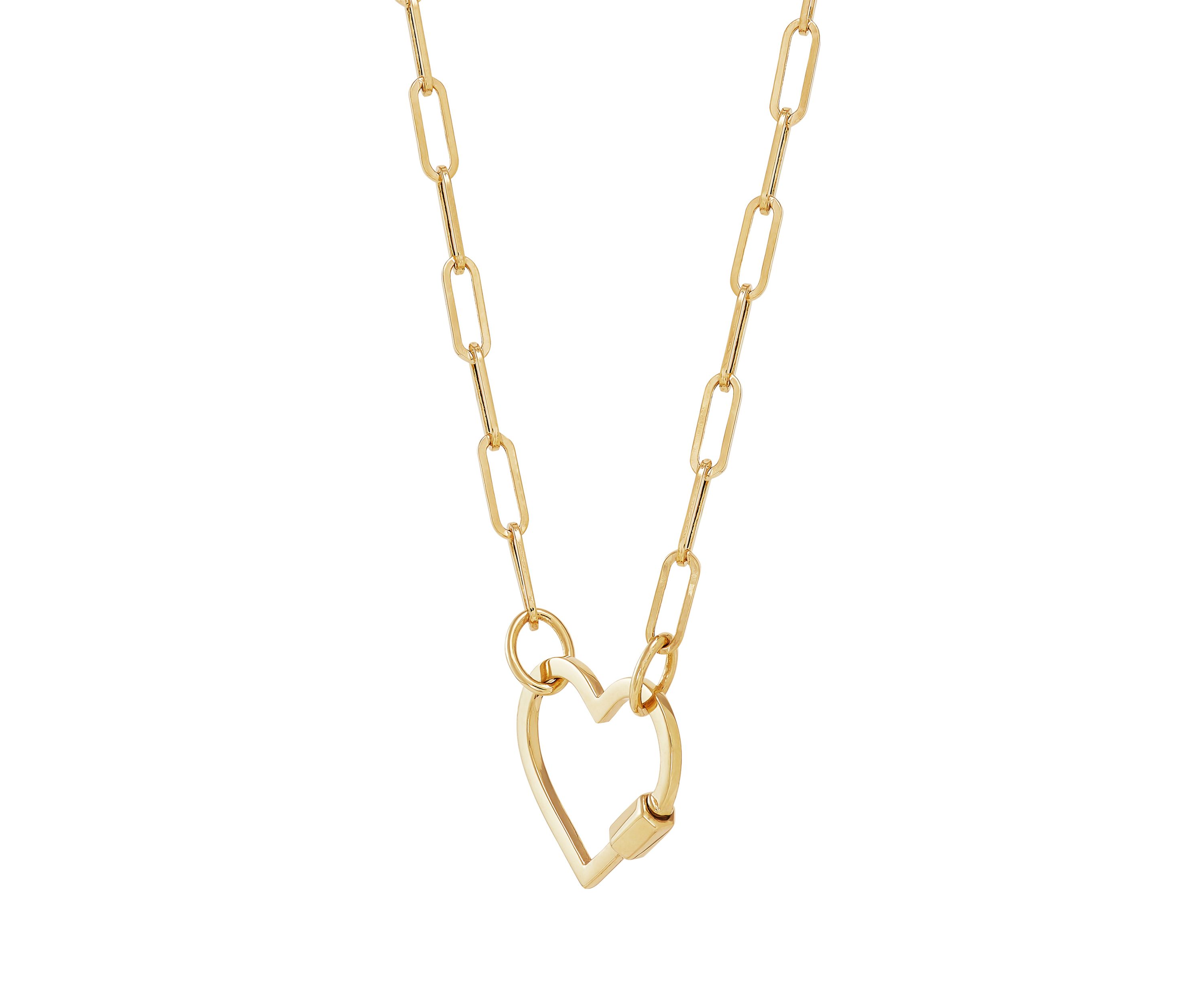 Open Heart Necklace in 10K Yellow Gold