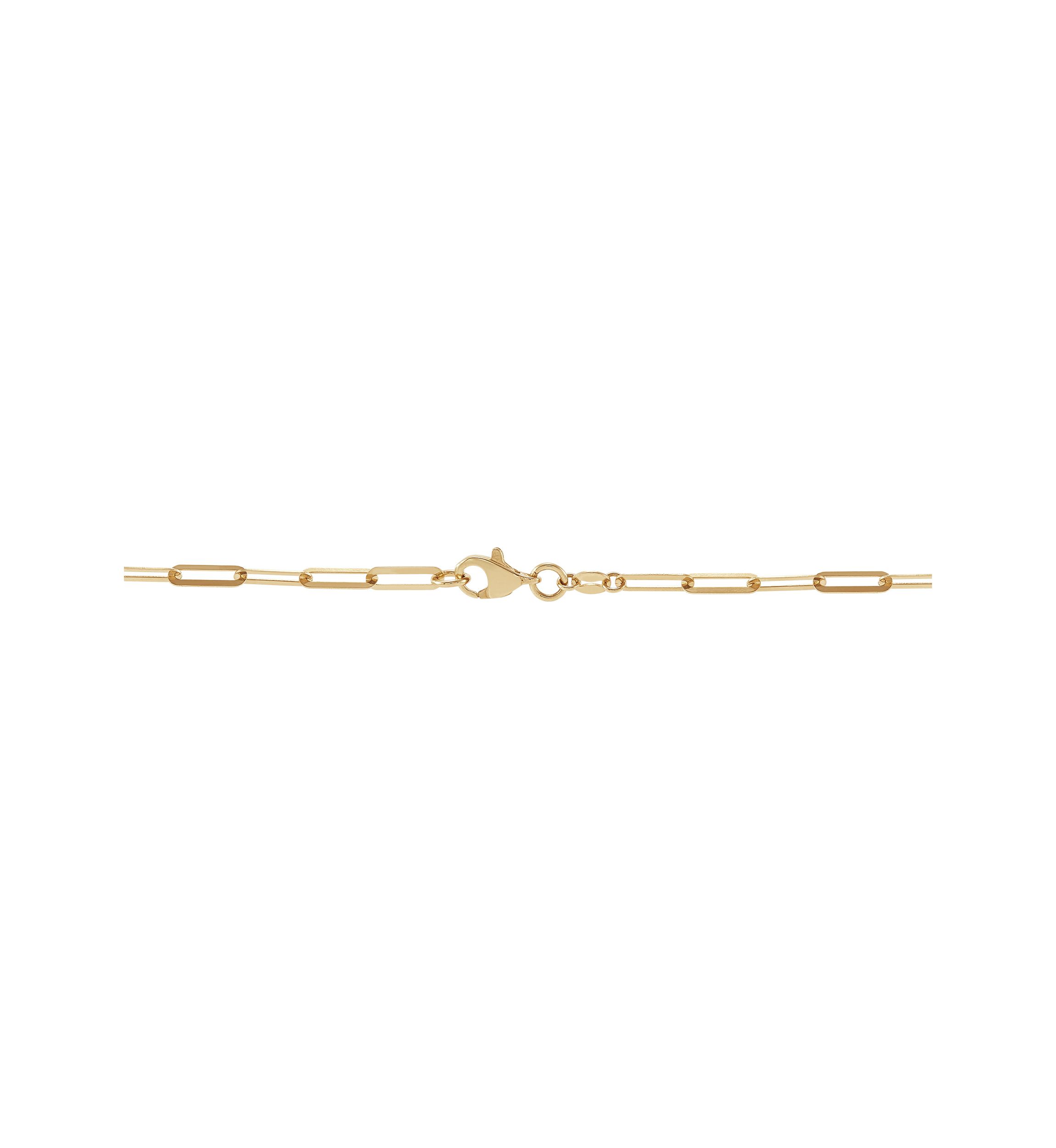 Heart Lock on Paperclip Chain Necklace in 10K Yellow Gold