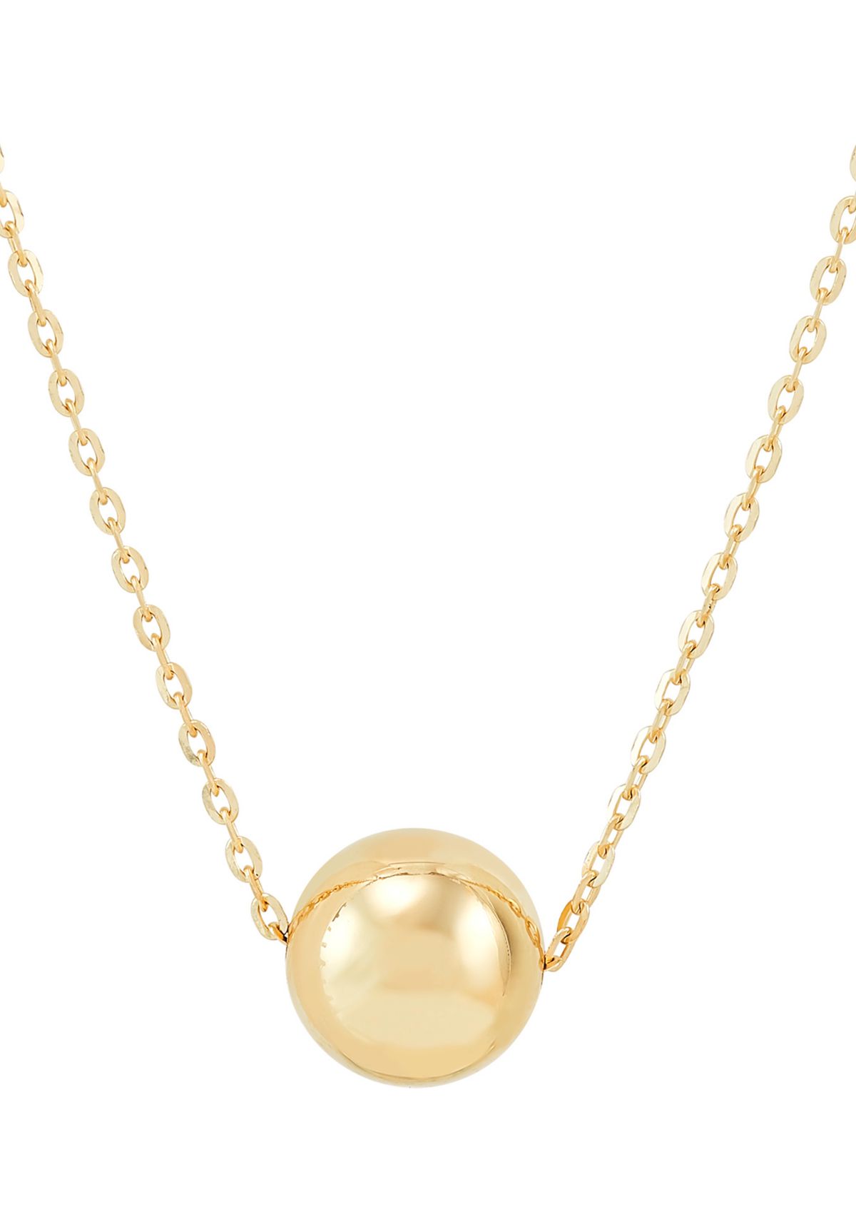 Ball on Chain Necklace in 10K Yellow Gold
