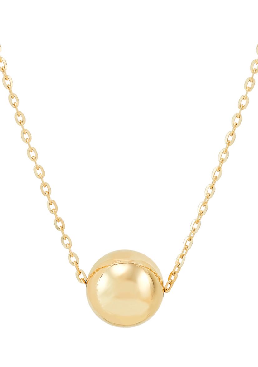 Ball on Chain Necklace in 10K Yellow Gold