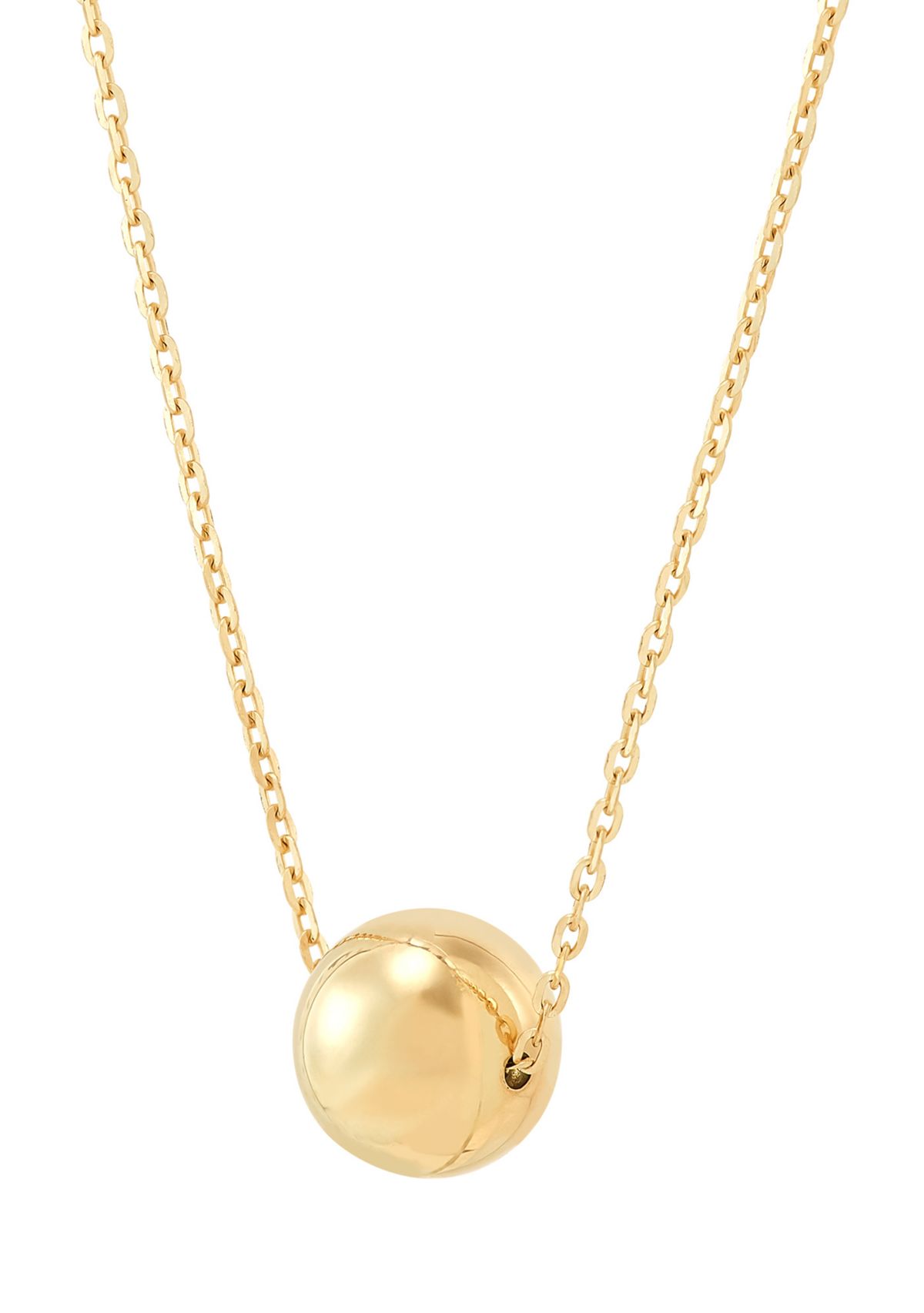 Ball on Chain Necklace in 10K Yellow Gold