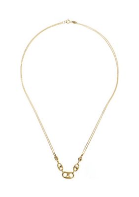 Belk & Co 3 Graduated Marina 2 Row Chain Necklace In 10K Yellow Gold, 18 In -  0729367853509