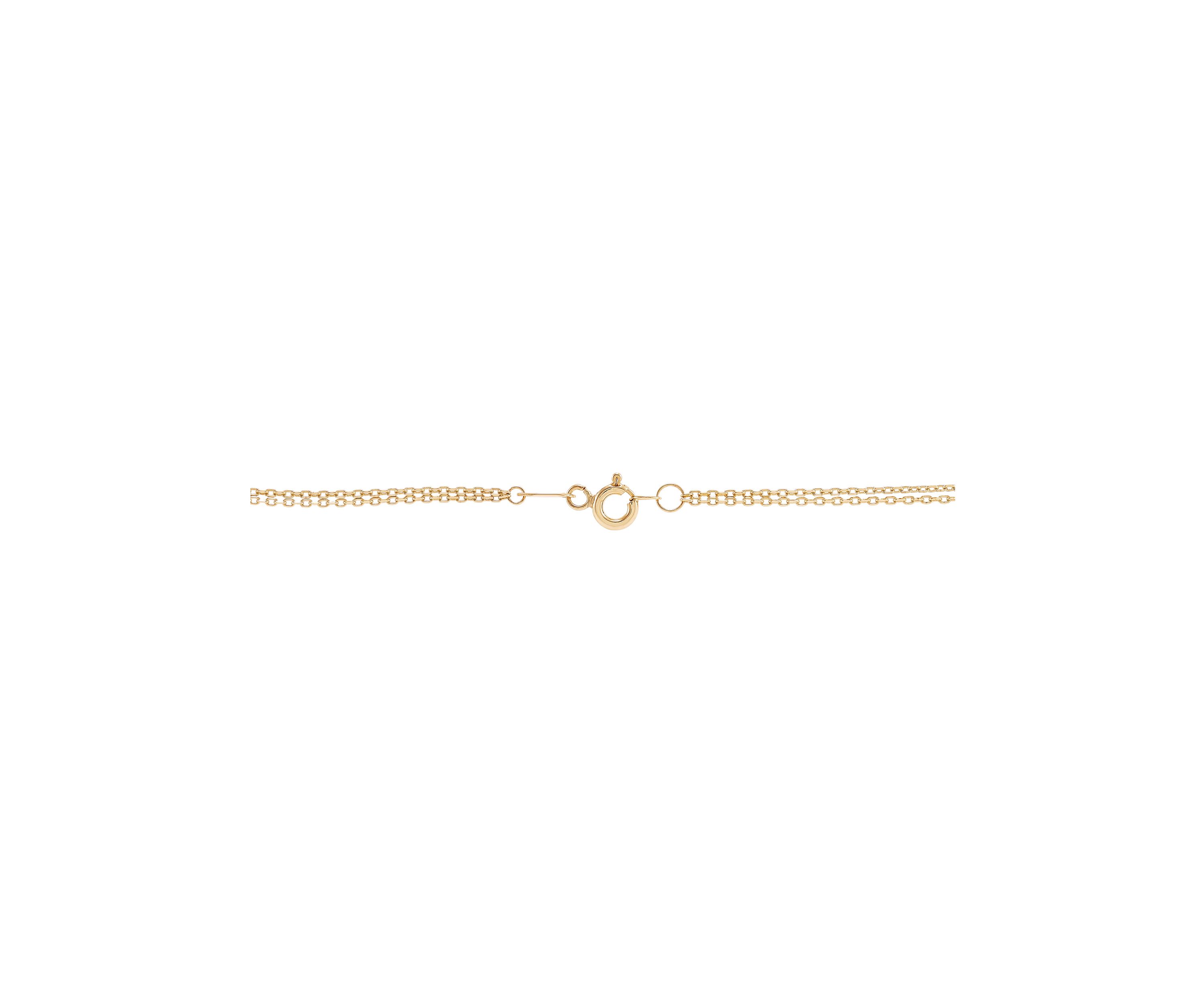 3 Graduated Marina 2 Row Chain Necklace in 10K Yellow Gold