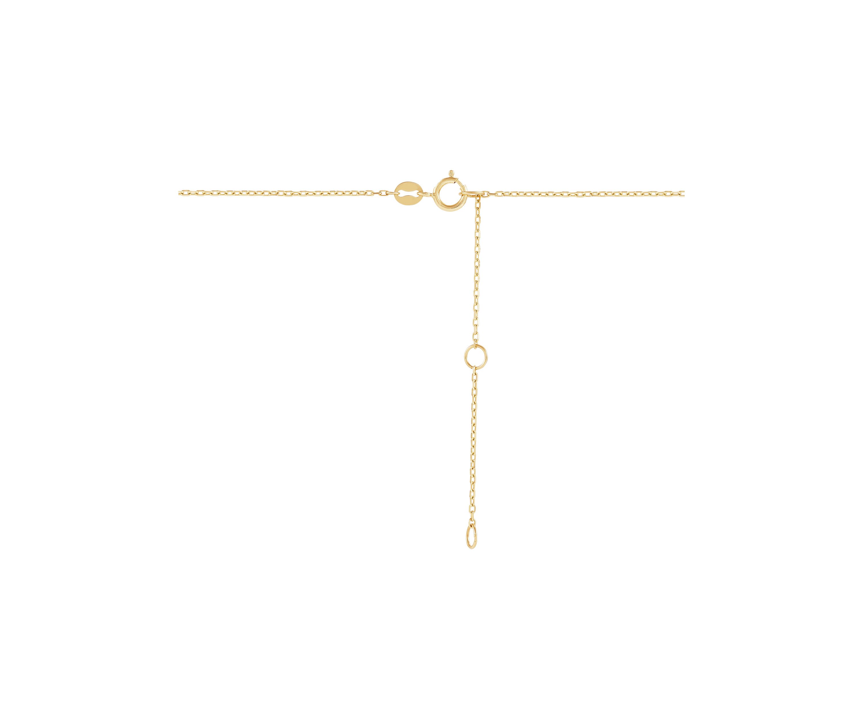Cross with Beads Station Necklace in 10K Yellow Gold