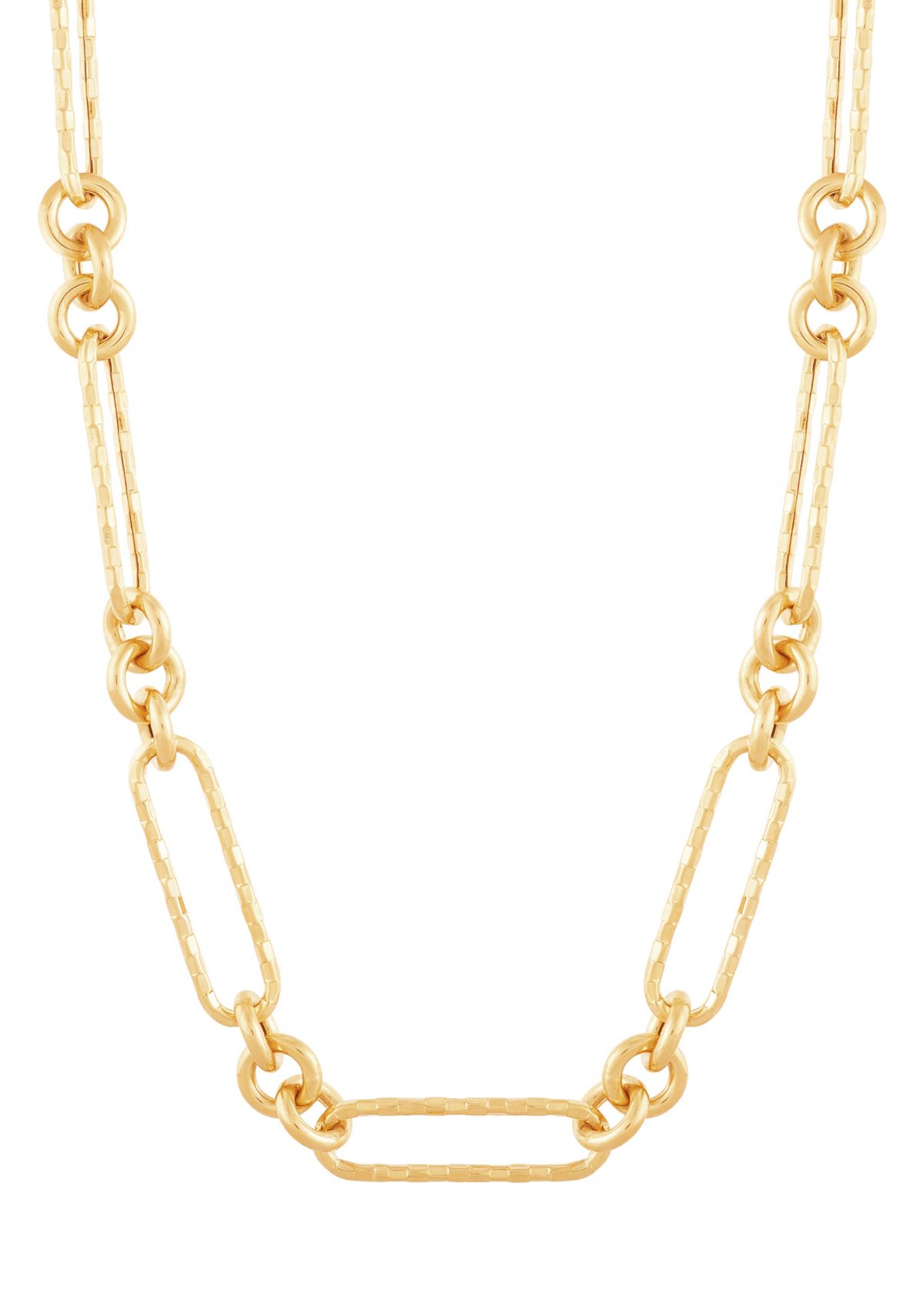 Paperclip Chain Necklace in 10K Yellow Gold