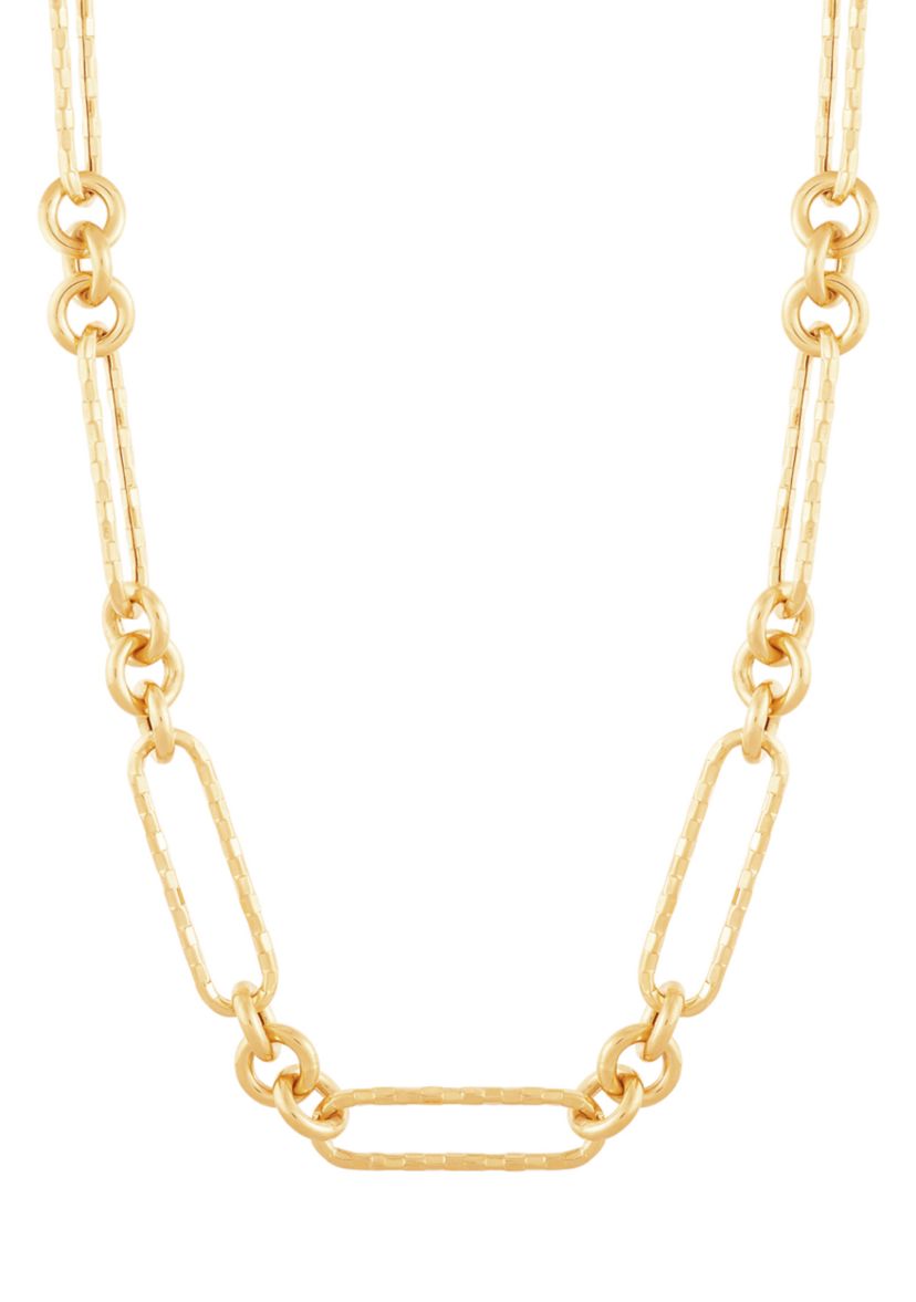 Paperclip Chain Necklace in 10K Yellow Gold