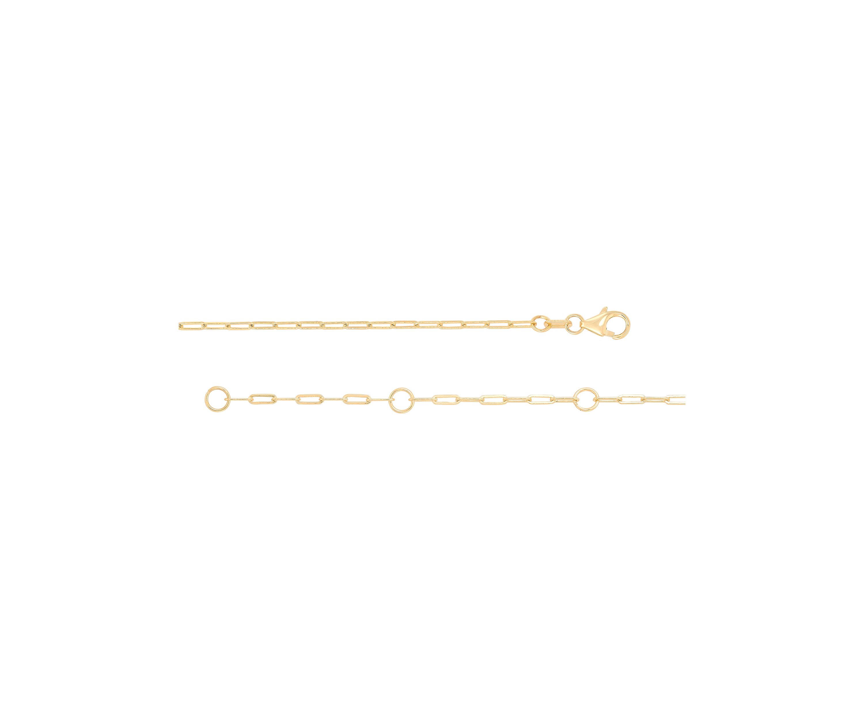 Open Heart Station Necklace in 10K Yellow Gold