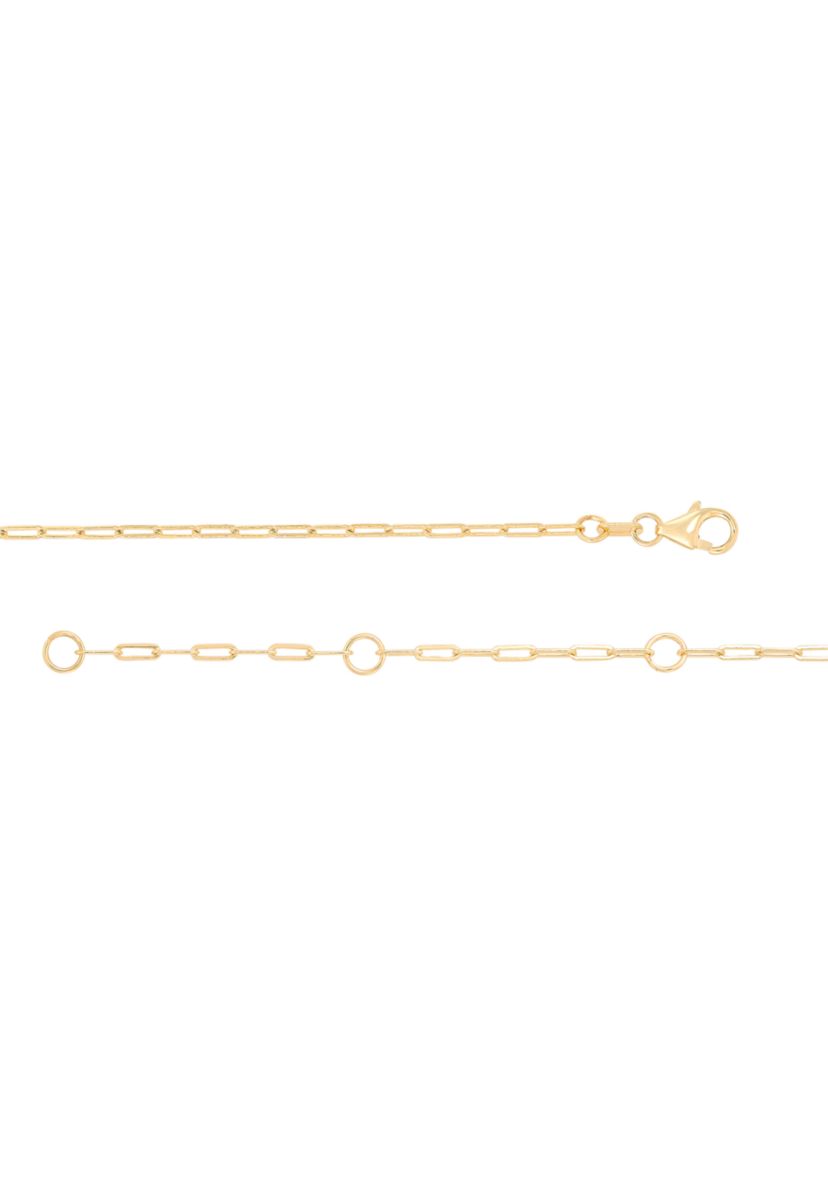 Open Heart Station Necklace in 10K Yellow Gold
