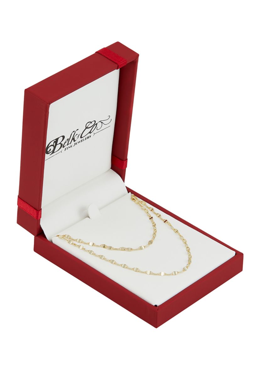 Layered Mirror Necklace in 10K Yellow Gold