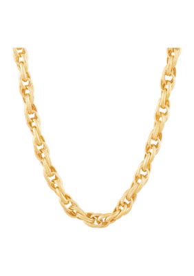 Belk & Co 5.5 Millimeter Hollow Oval Links Necklace In 10K Yellow Gold