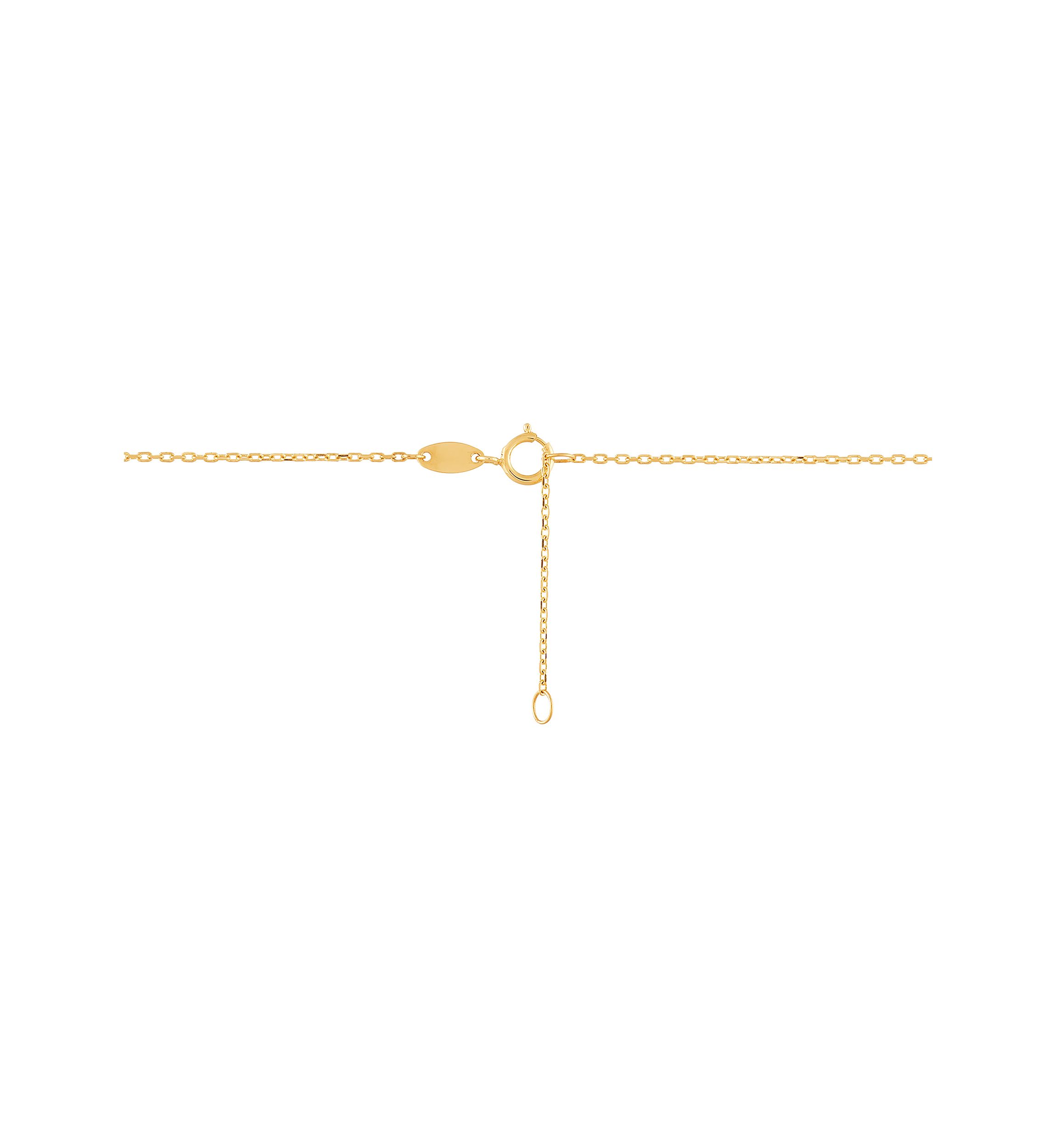 Tube Bar Station Necklace in 10K Yellow Gold