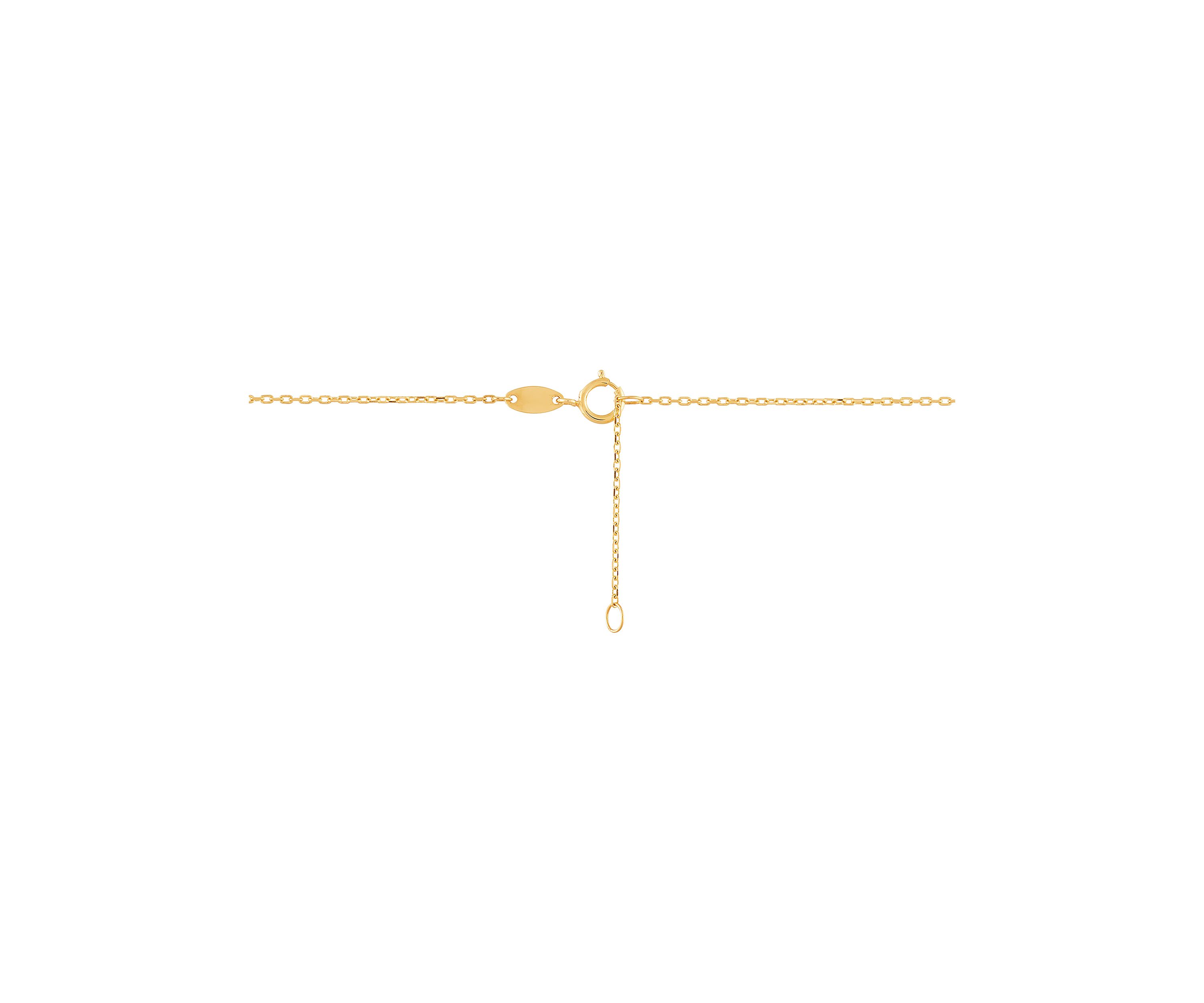 Tube Bar Station Necklace in 10K Yellow Gold
