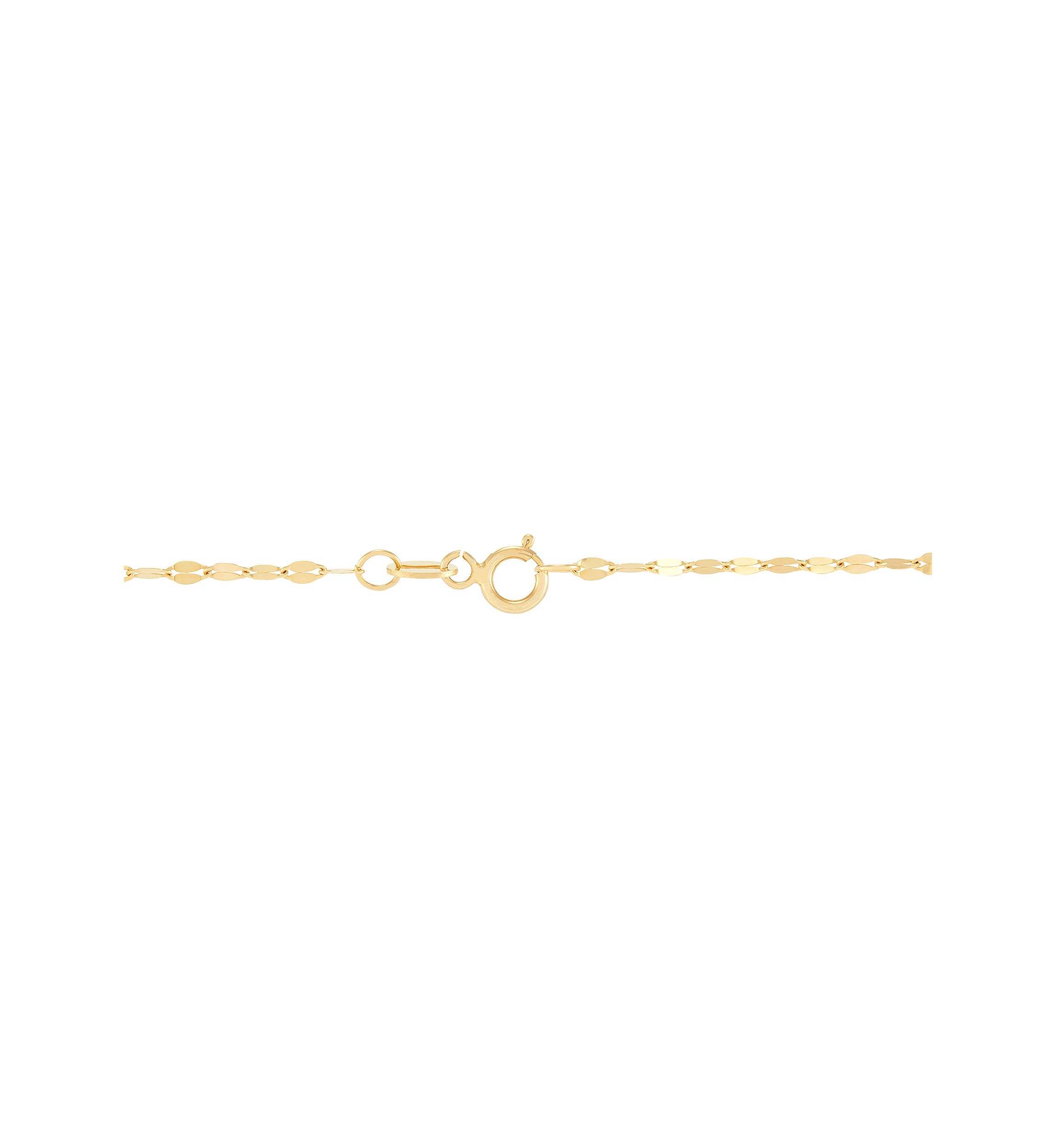 Mirror Twist Lariat Necklace in 10K Yellow Gold