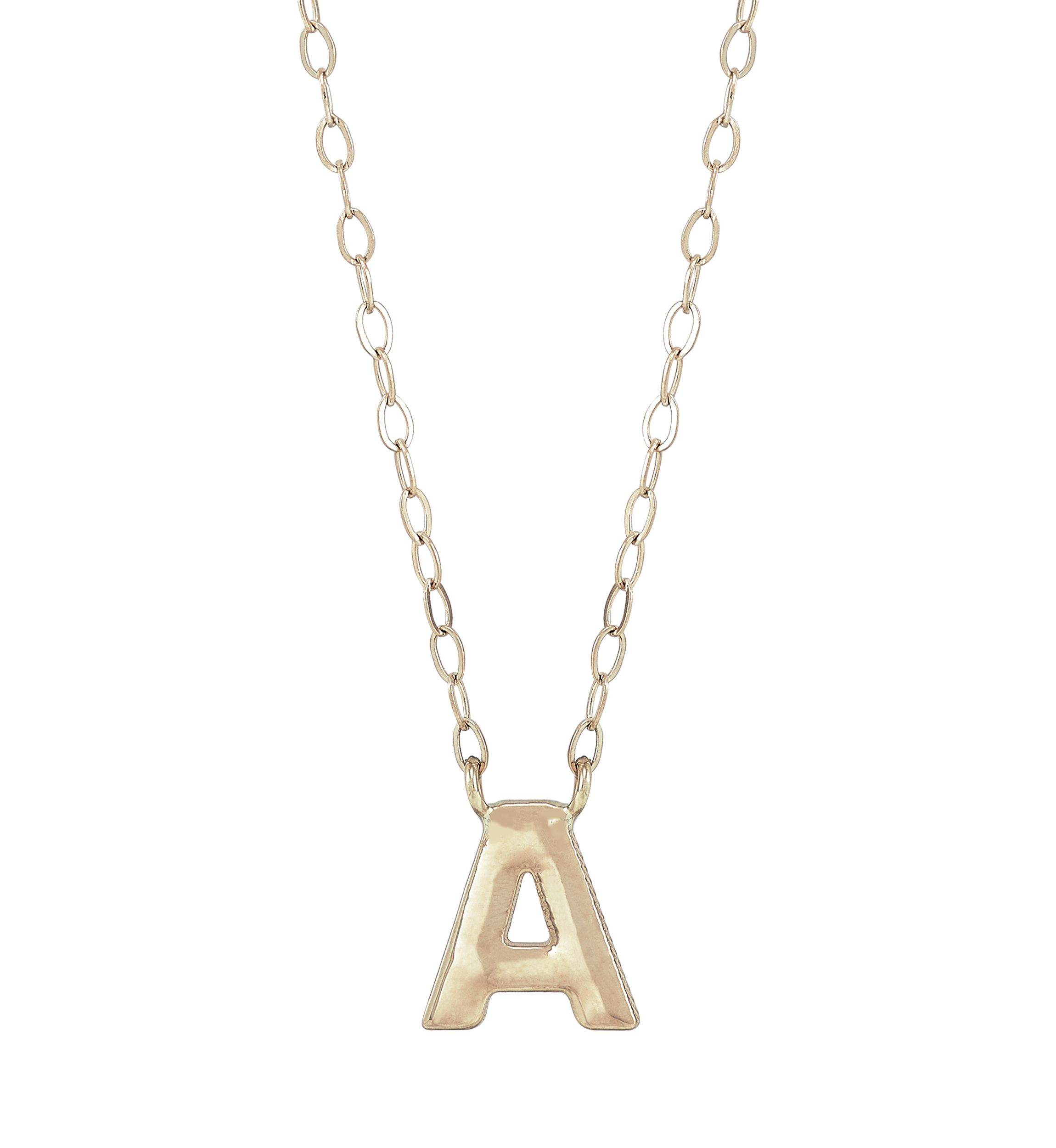 Initials Necklace in 10K Yellow Gold