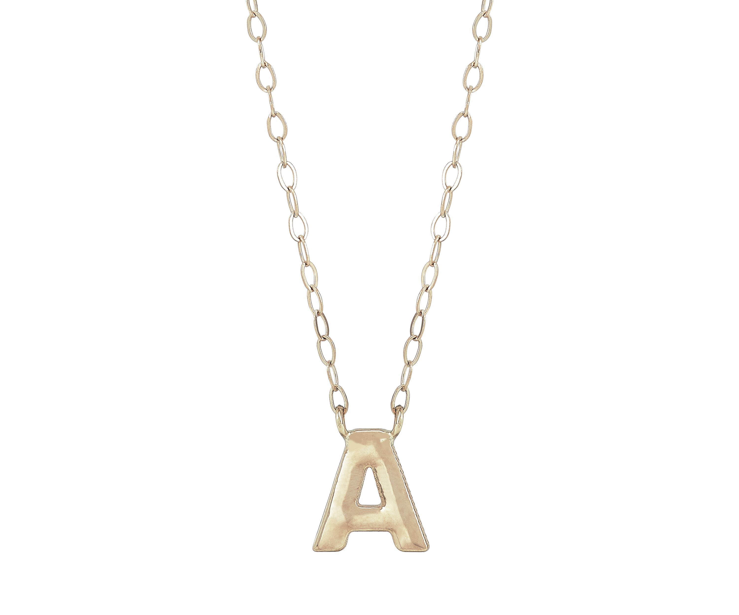 Initials Necklace in 10K Yellow Gold