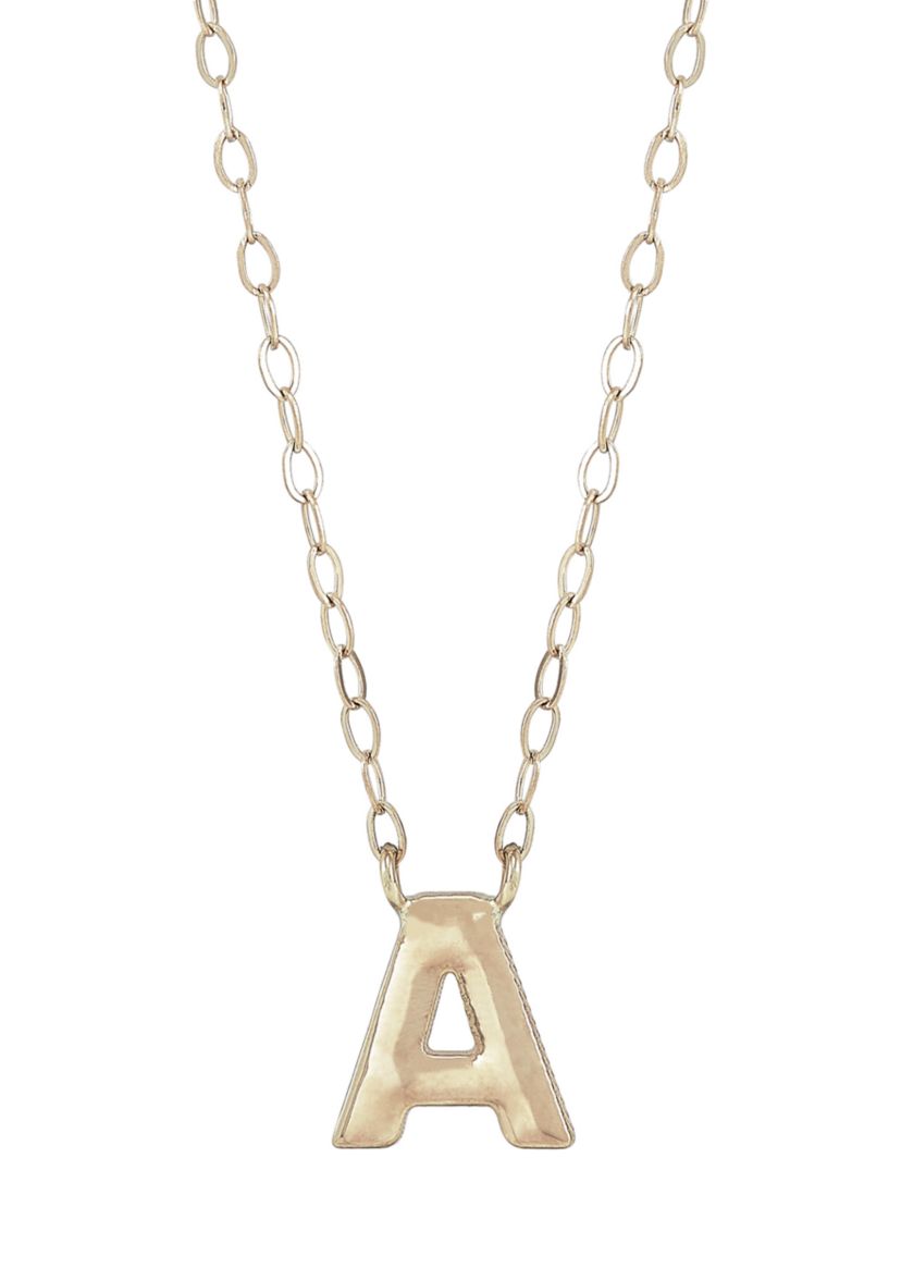 Initials Necklace in 10K Yellow Gold