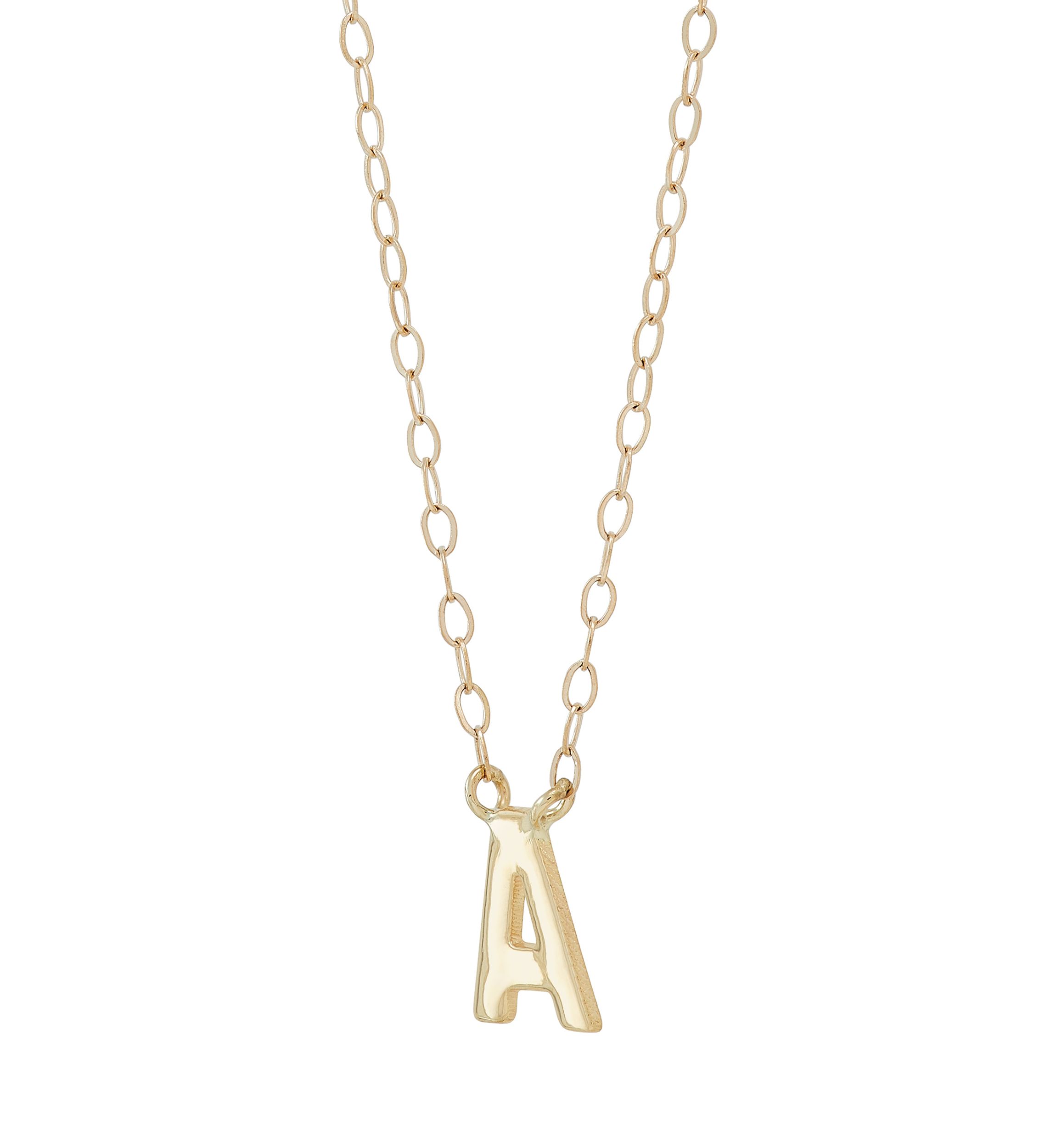 Initials Necklace in 10K Yellow Gold