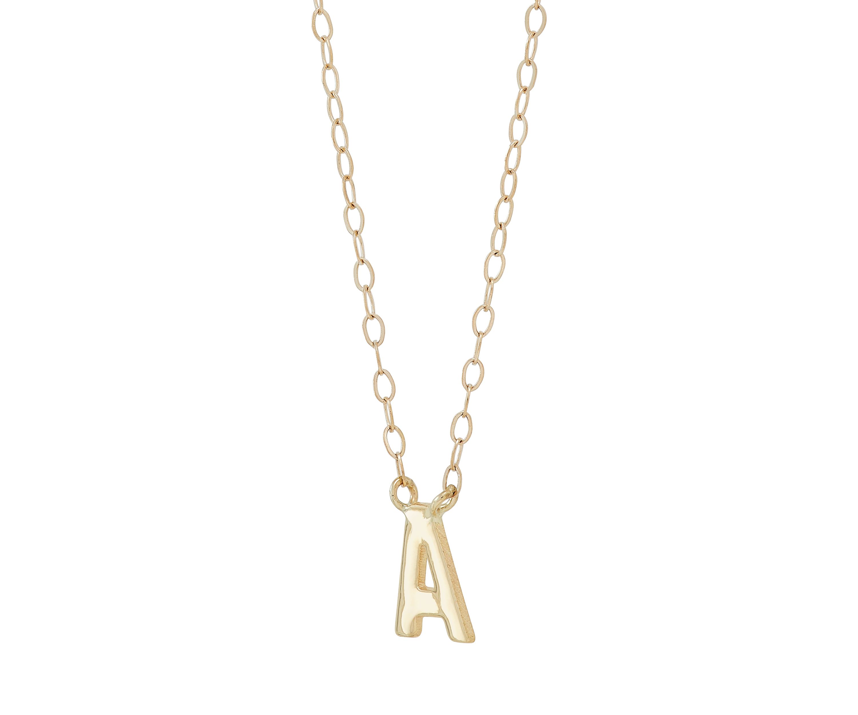 Initials Necklace in 10K Yellow Gold