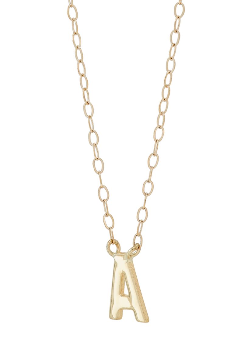 Initials Necklace in 10K Yellow Gold