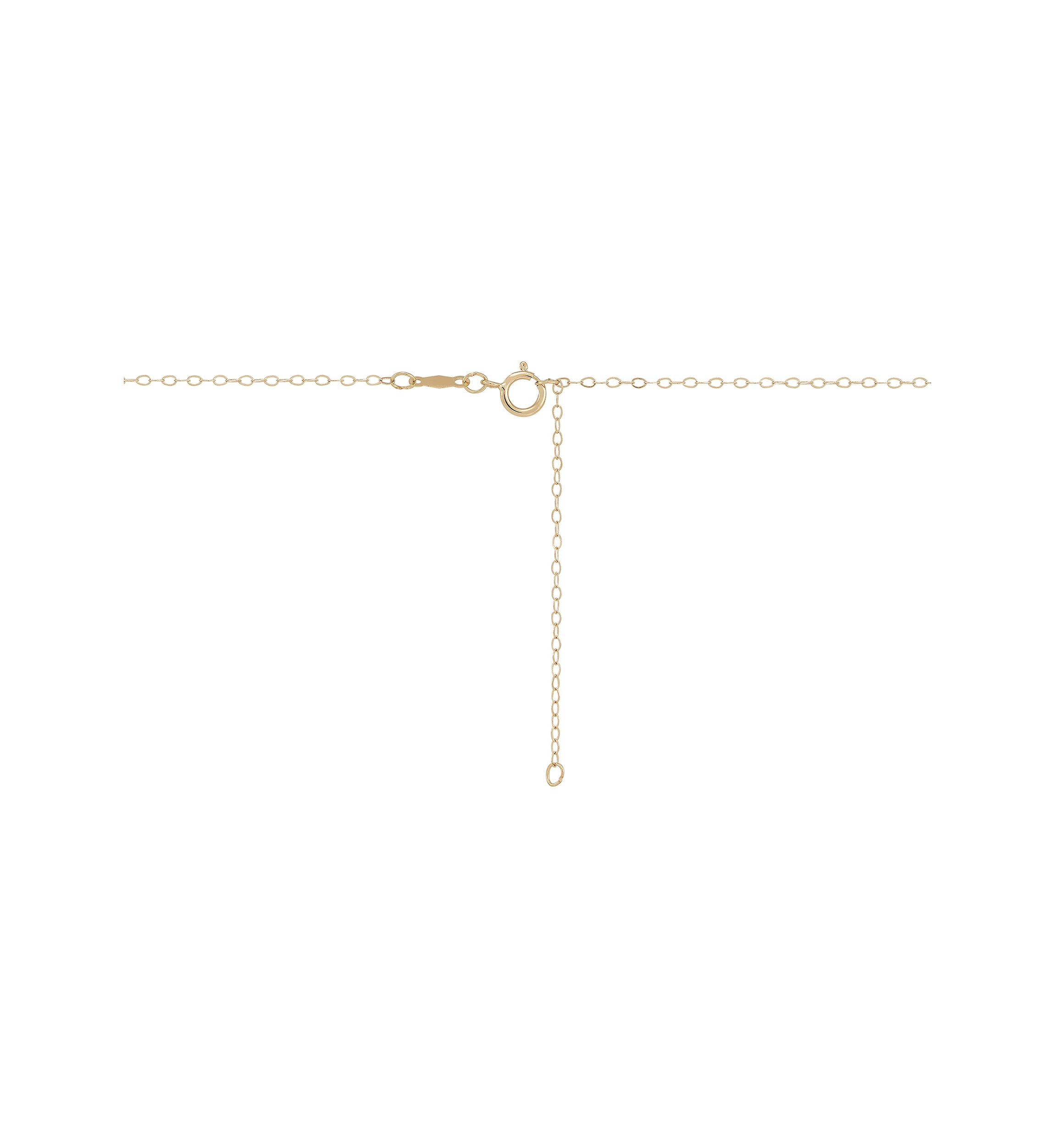 Initials Necklace in 10K Yellow Gold