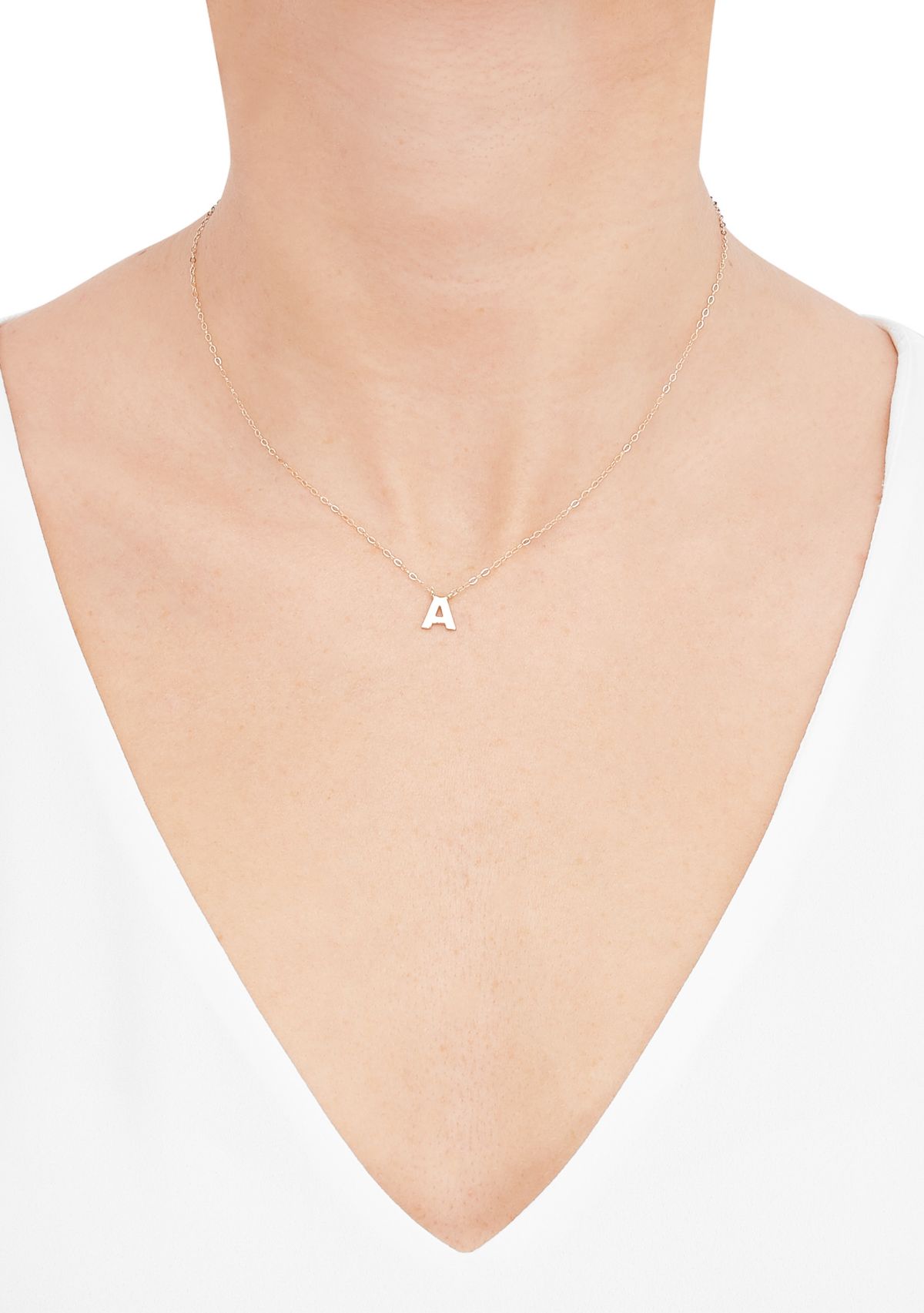 Initials Necklace in 10K Yellow Gold