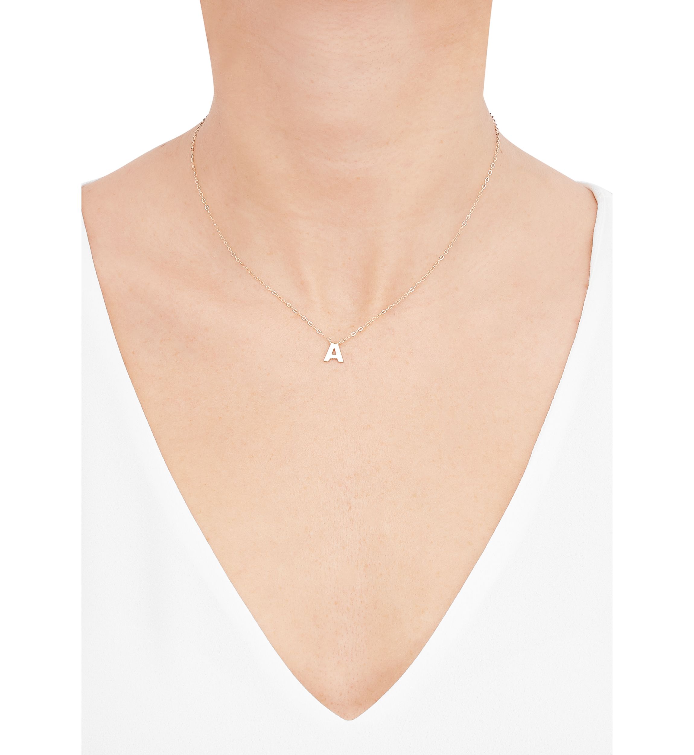 Initials Necklace in 10K Yellow Gold