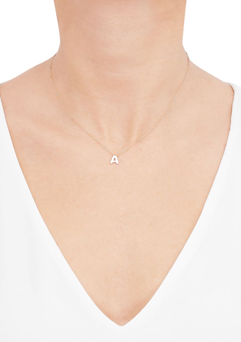 Initials Necklace in 10K Yellow Gold