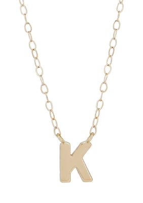 10K Yellow Gold Dainty Letter G Initial Name Monogram Necklace Charm Pendant