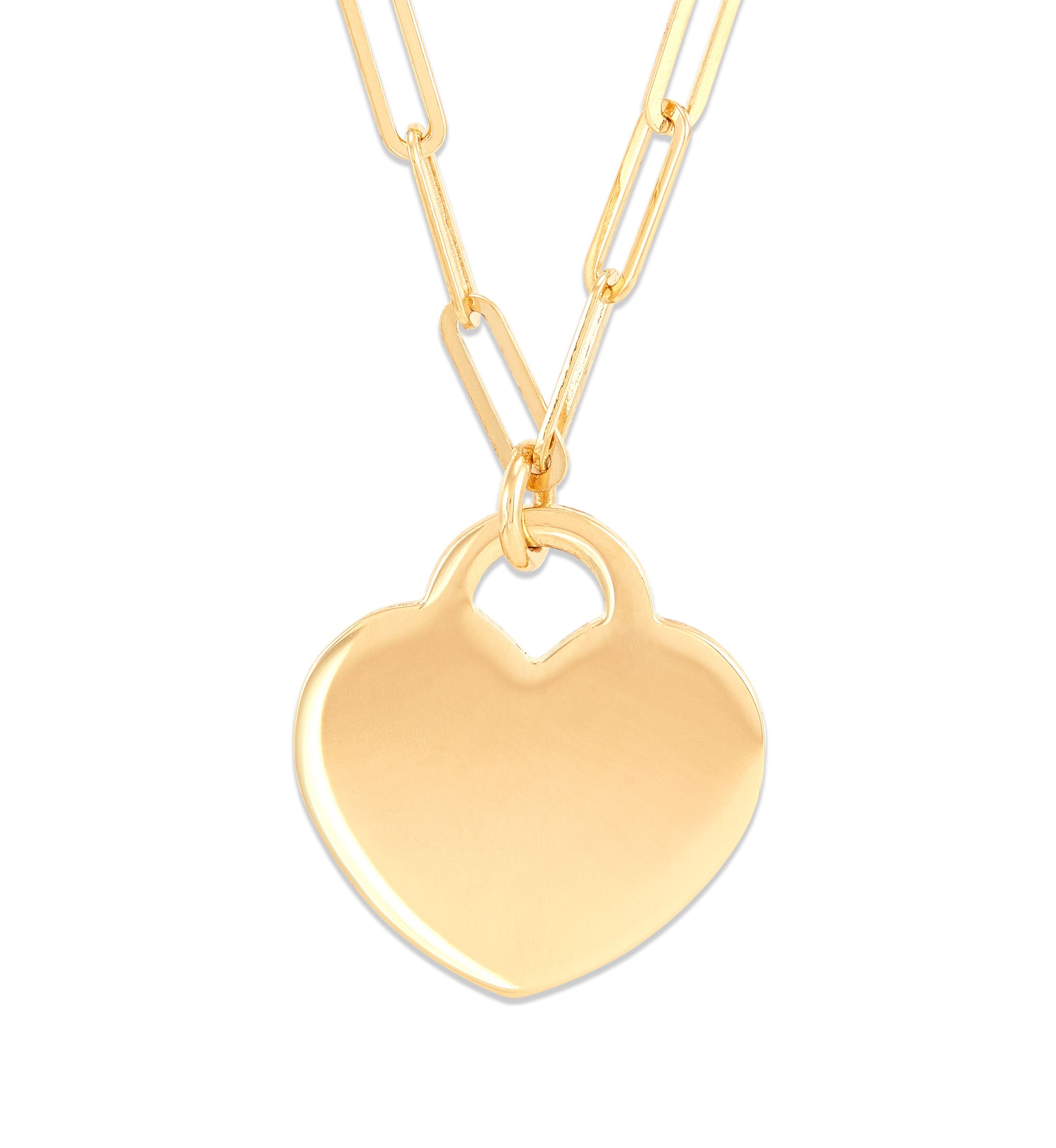Heart Necklace in 10K Yellow Gold