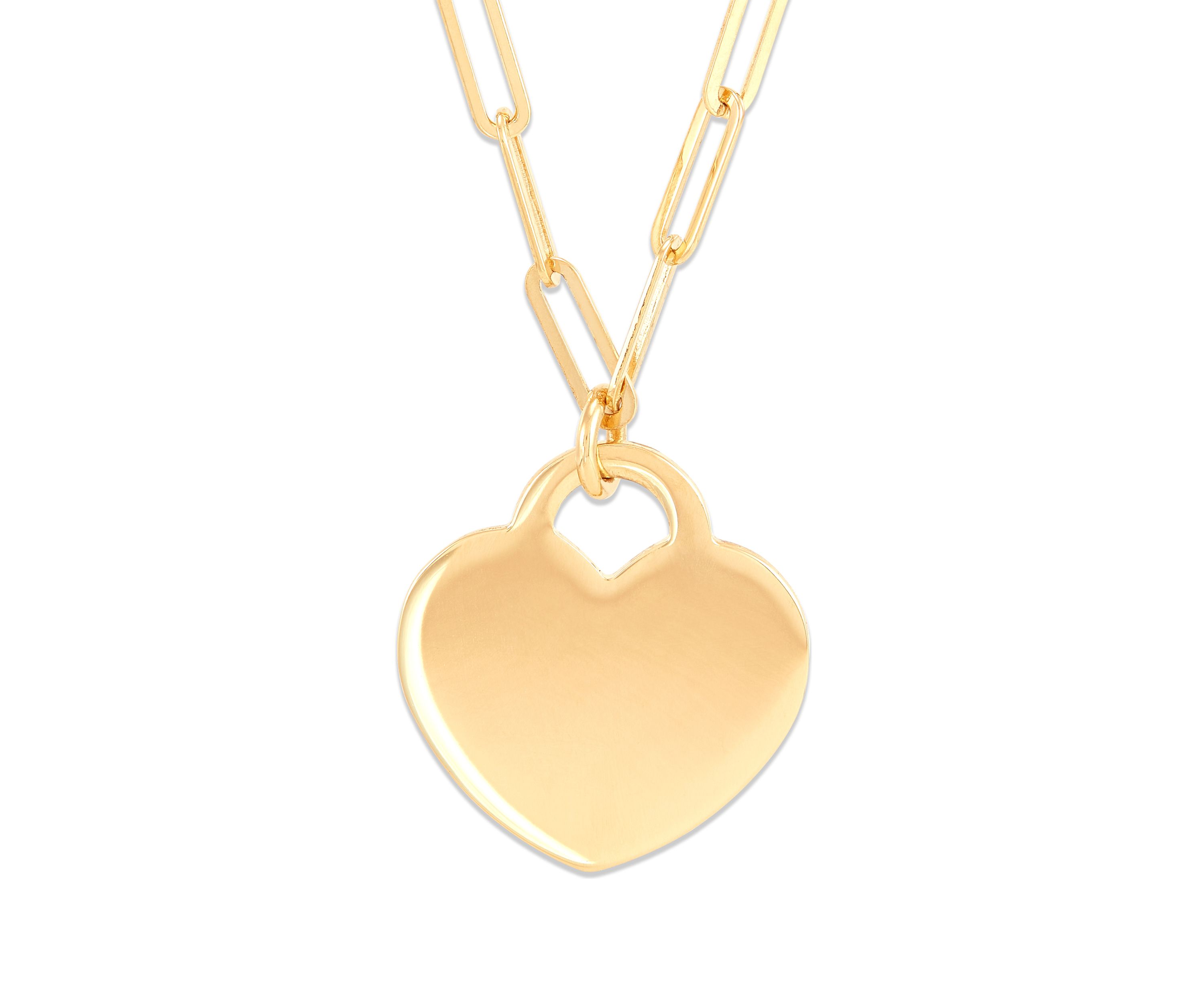 Heart Necklace in 10K Yellow Gold