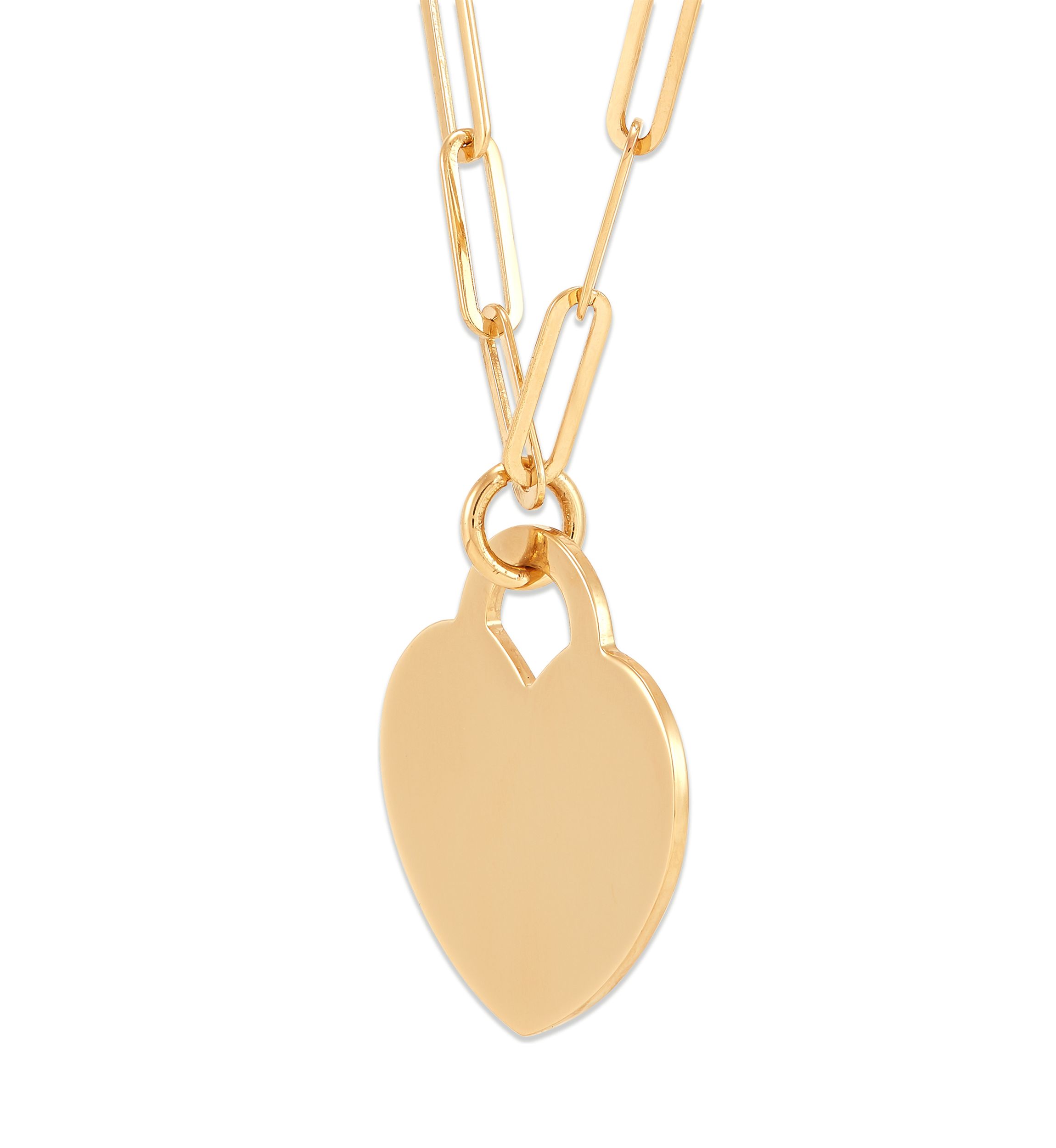 Heart Necklace in 10K Yellow Gold