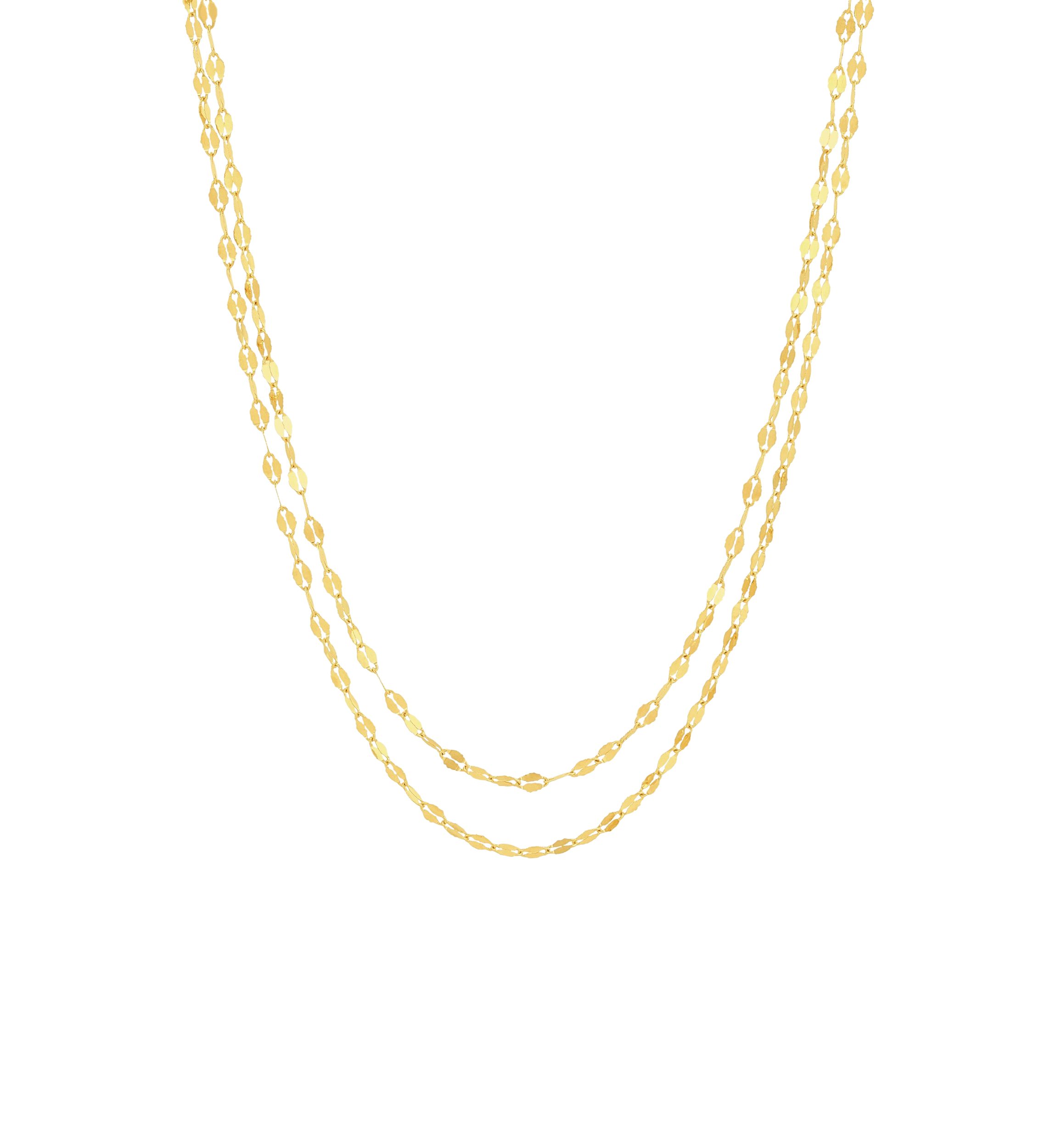 Layered Necklace in 10K Yellow Gold