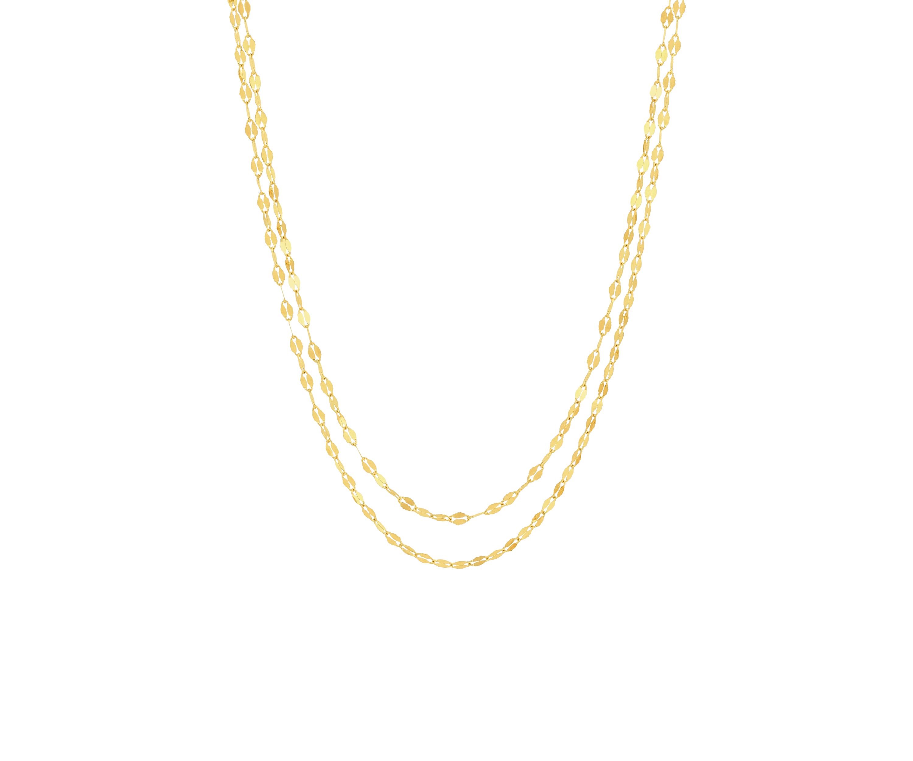 Layered Necklace in 10K Yellow Gold