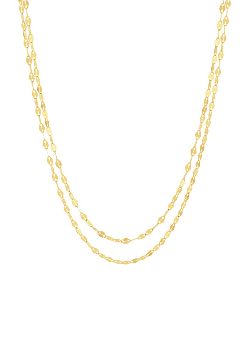 Layered Necklace in 10K Yellow Gold