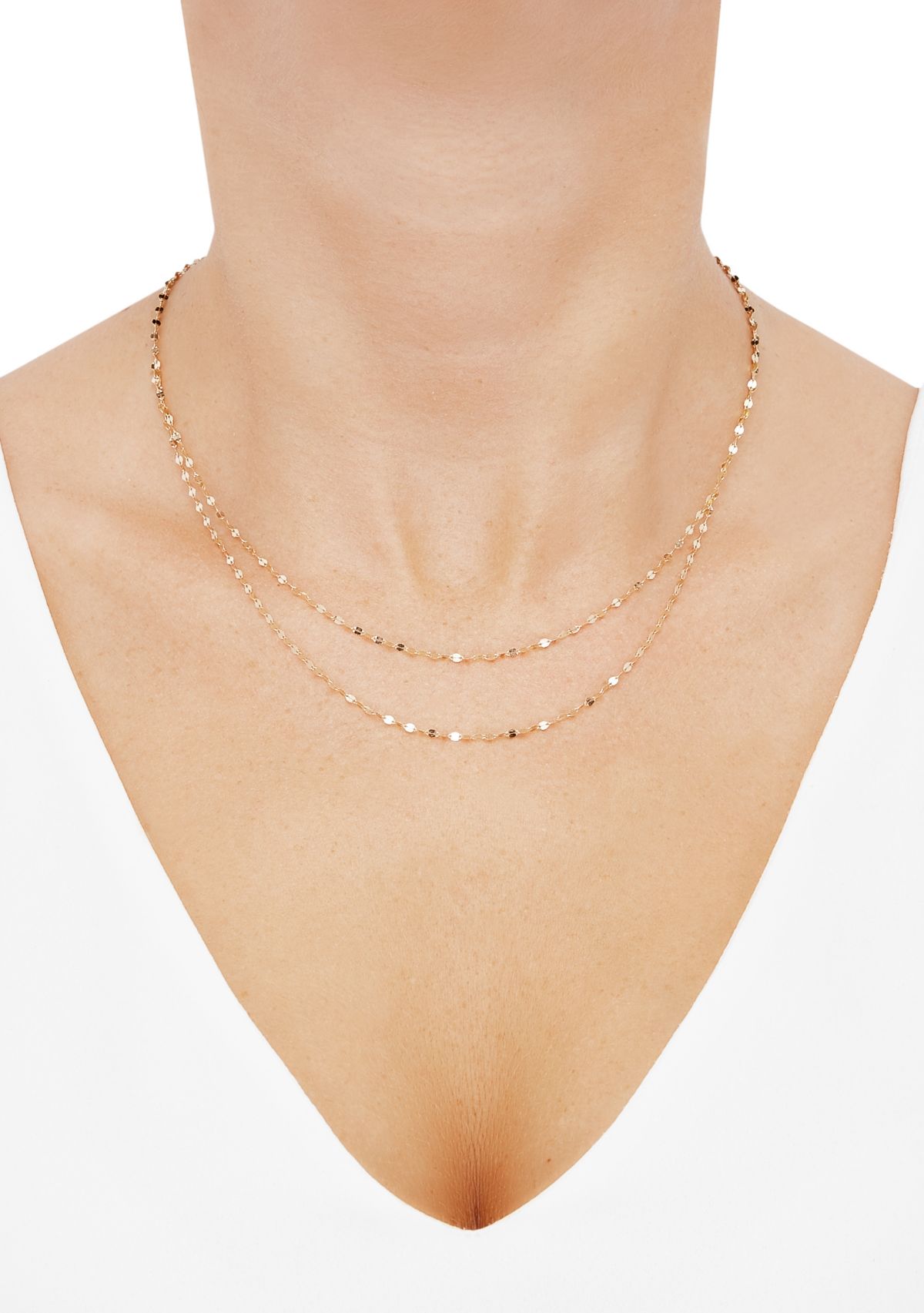 Layered Necklace in 10K Yellow Gold