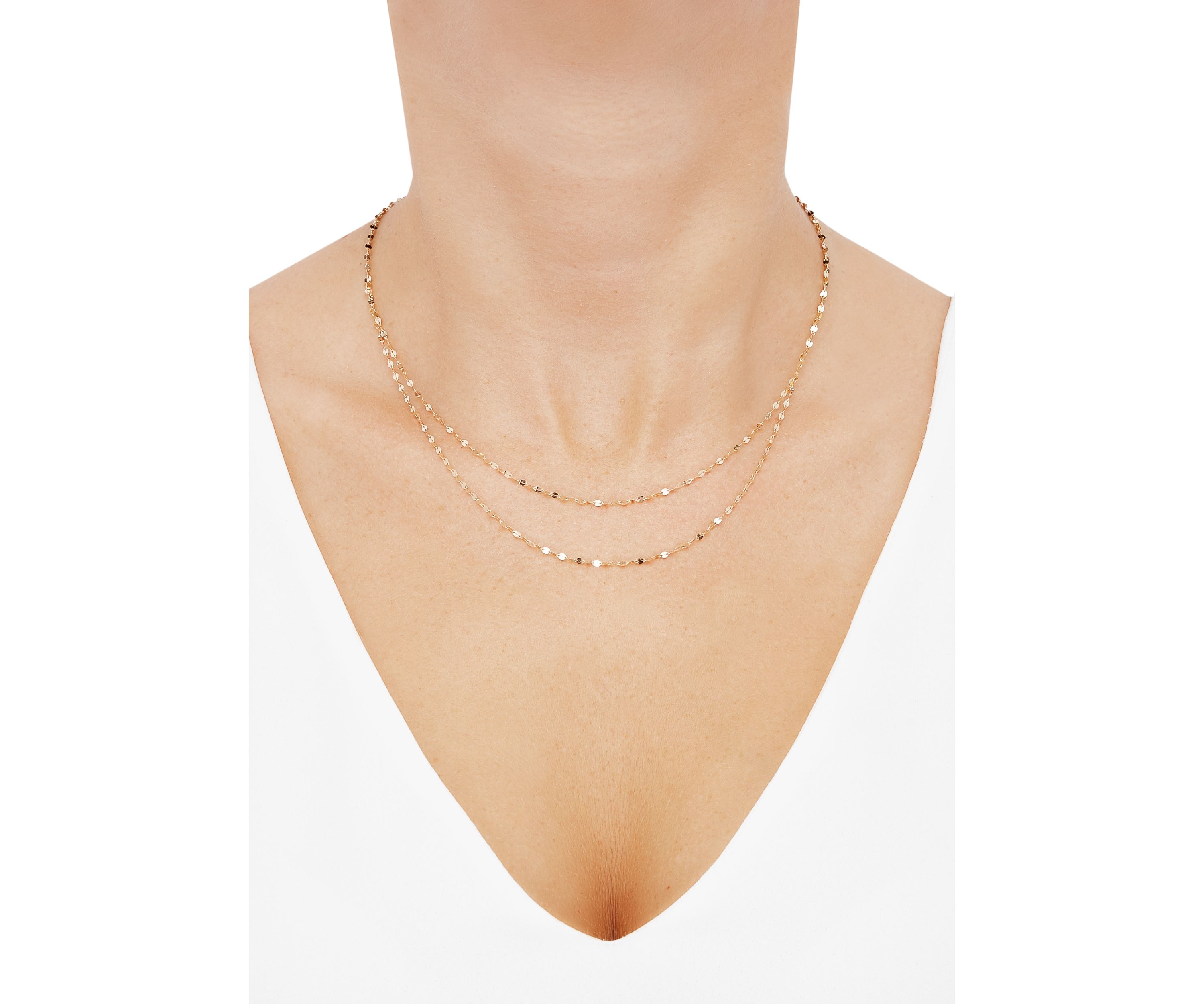 Layered Necklace in 10K Yellow Gold