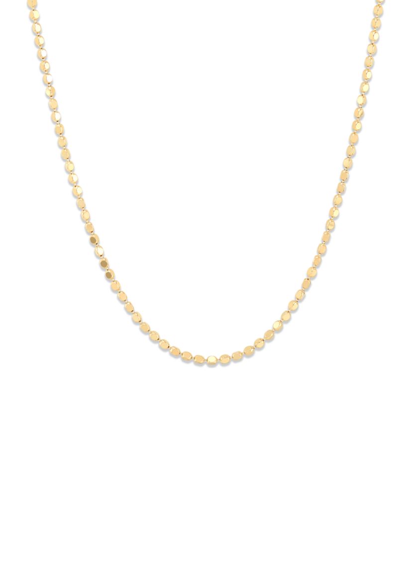 Hollow Beads Links Necklace in 10K Yellow Gold