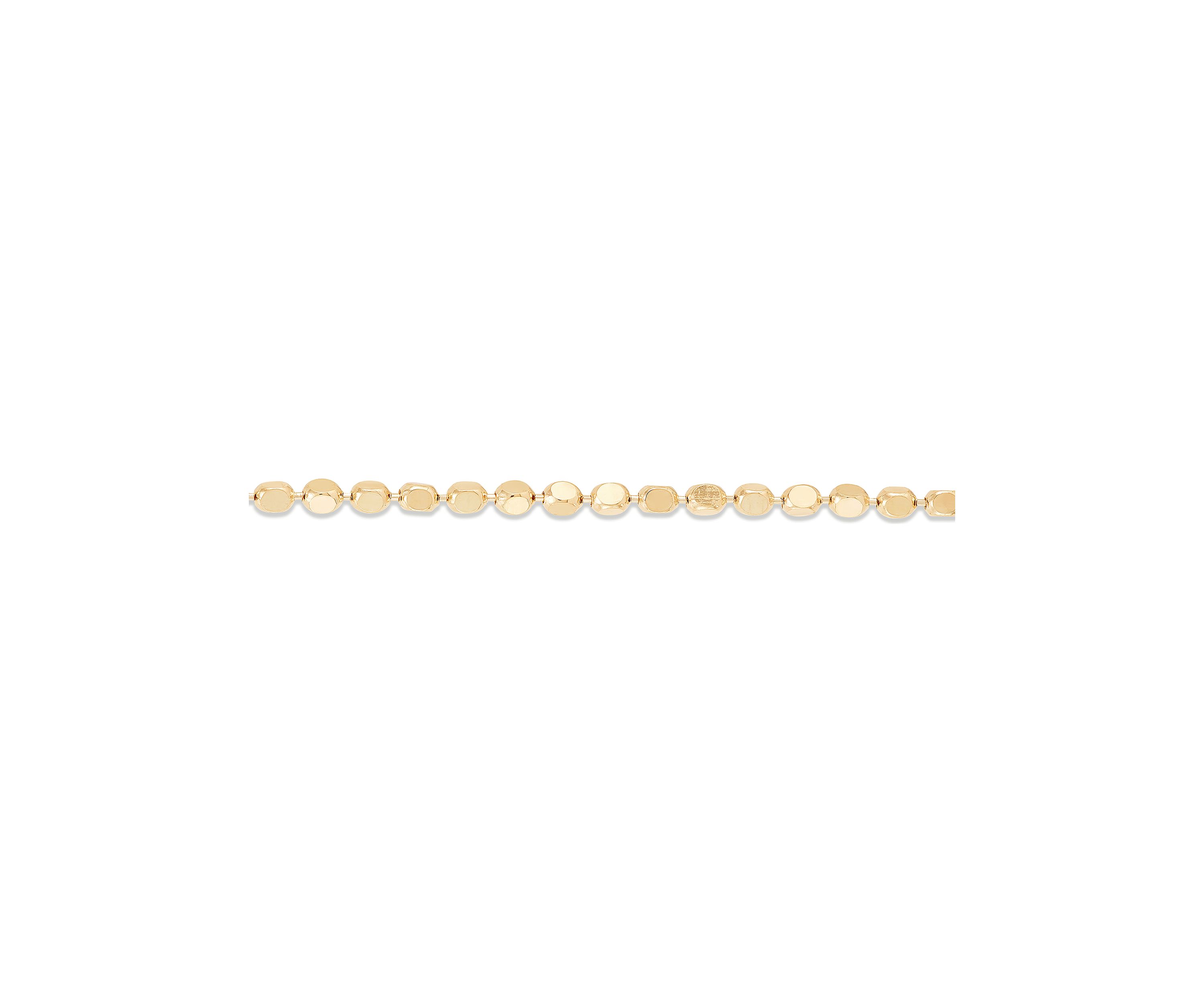 Hollow Beads Links Necklace in 10K Yellow Gold