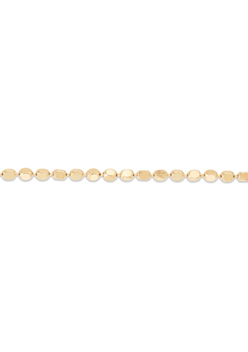 Hollow Beads Links Necklace in 10K Yellow Gold
