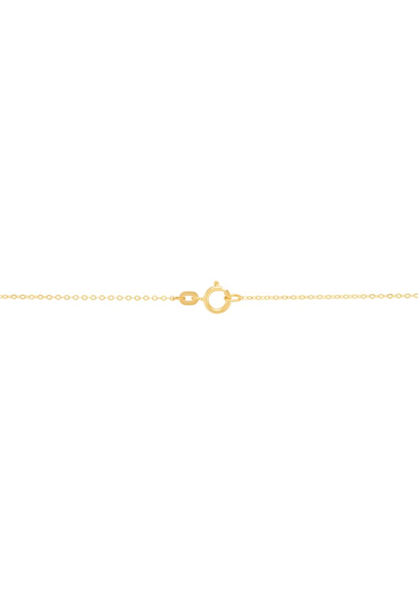 Flat Heart Necklace in 10K Yellow Gold