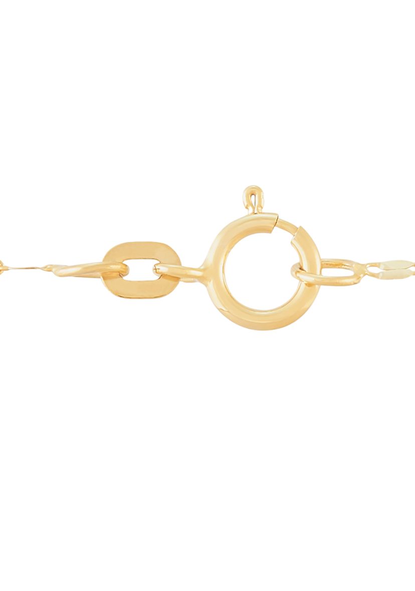 Multi Hearts Station Necklace in 10K Yellow Gold