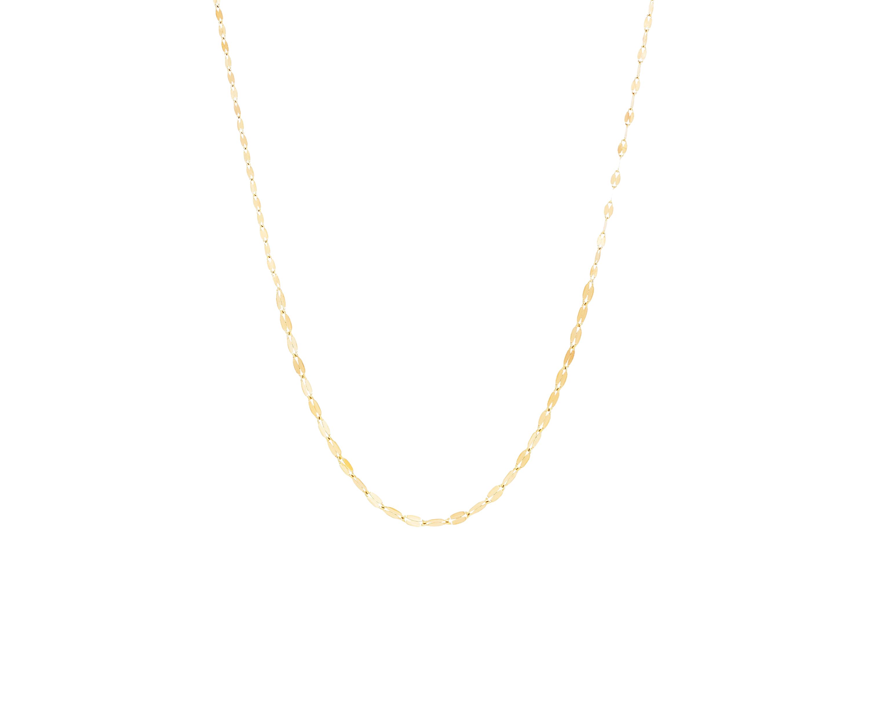 Guaduated Mirror Chain Necklace in 10K Yellow Gold