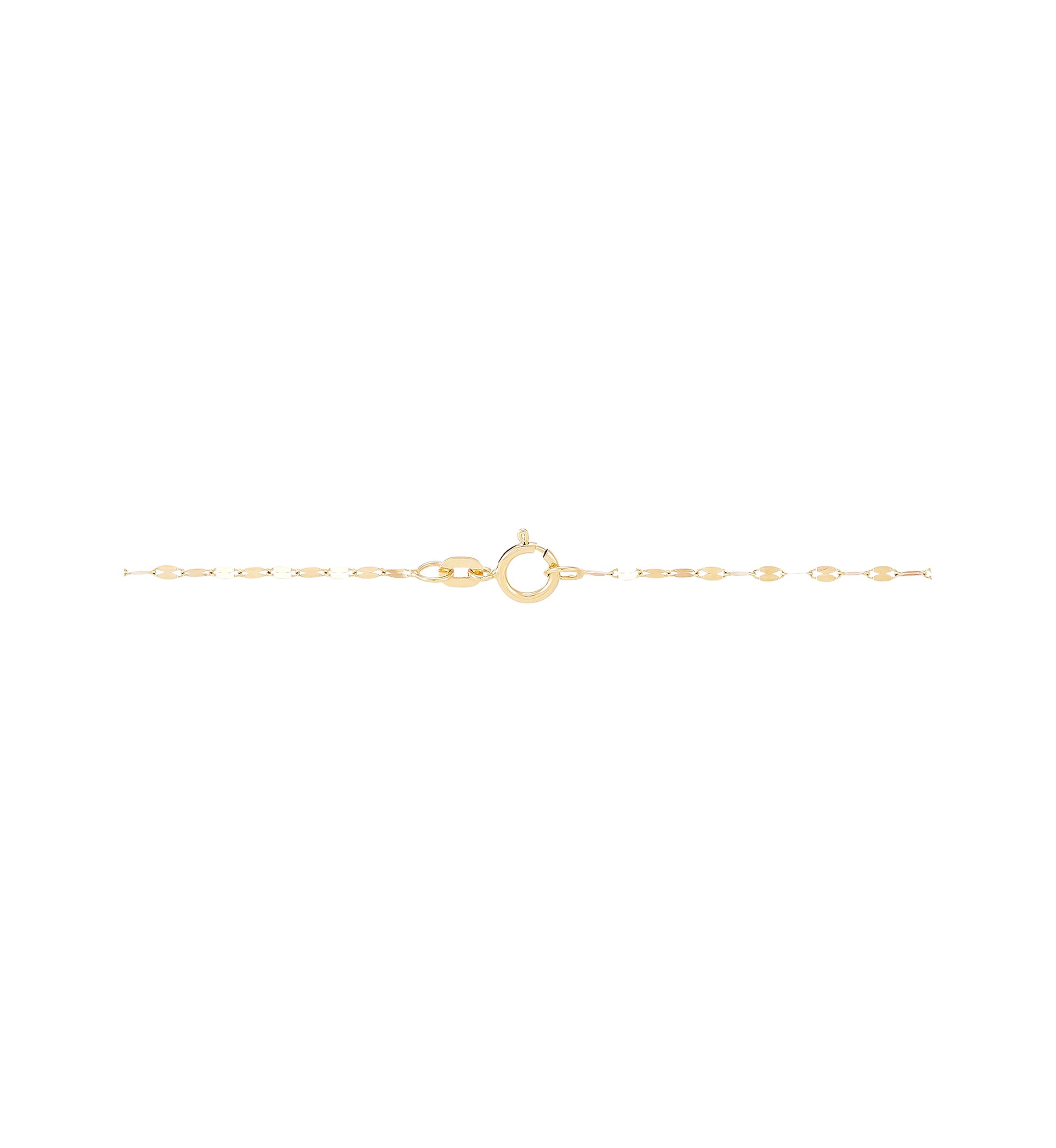 Guaduated Mirror Chain Necklace in 10K Yellow Gold