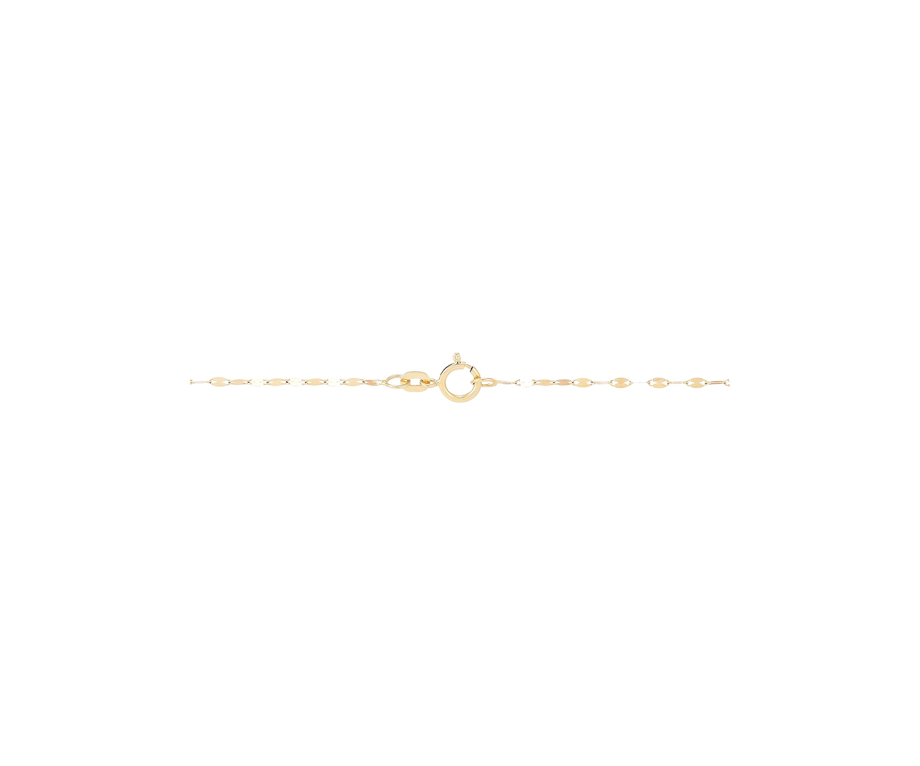 Guaduated Mirror Chain Necklace in 10K Yellow Gold