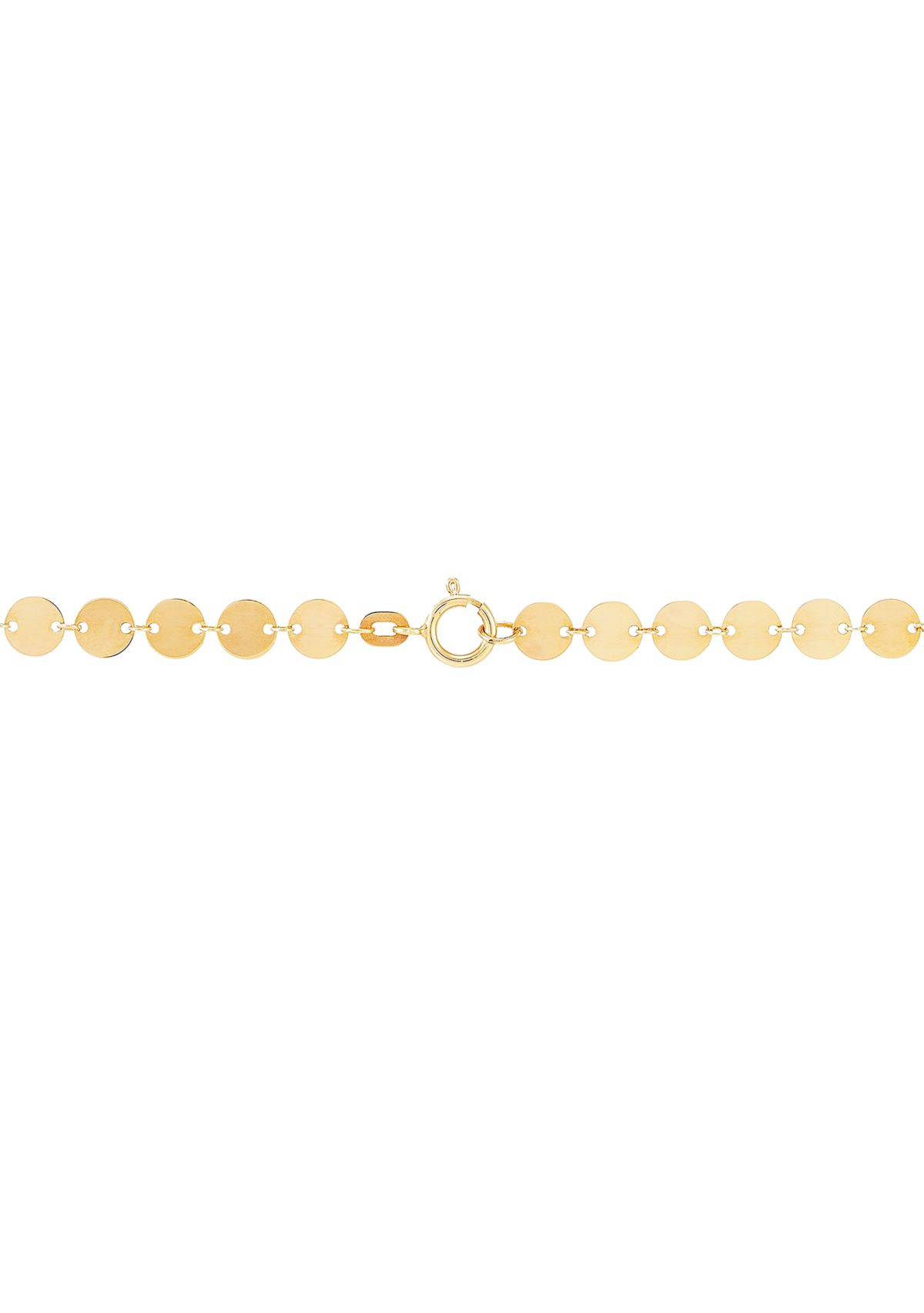 Disk Station Necklace in 10K Yellow Gold