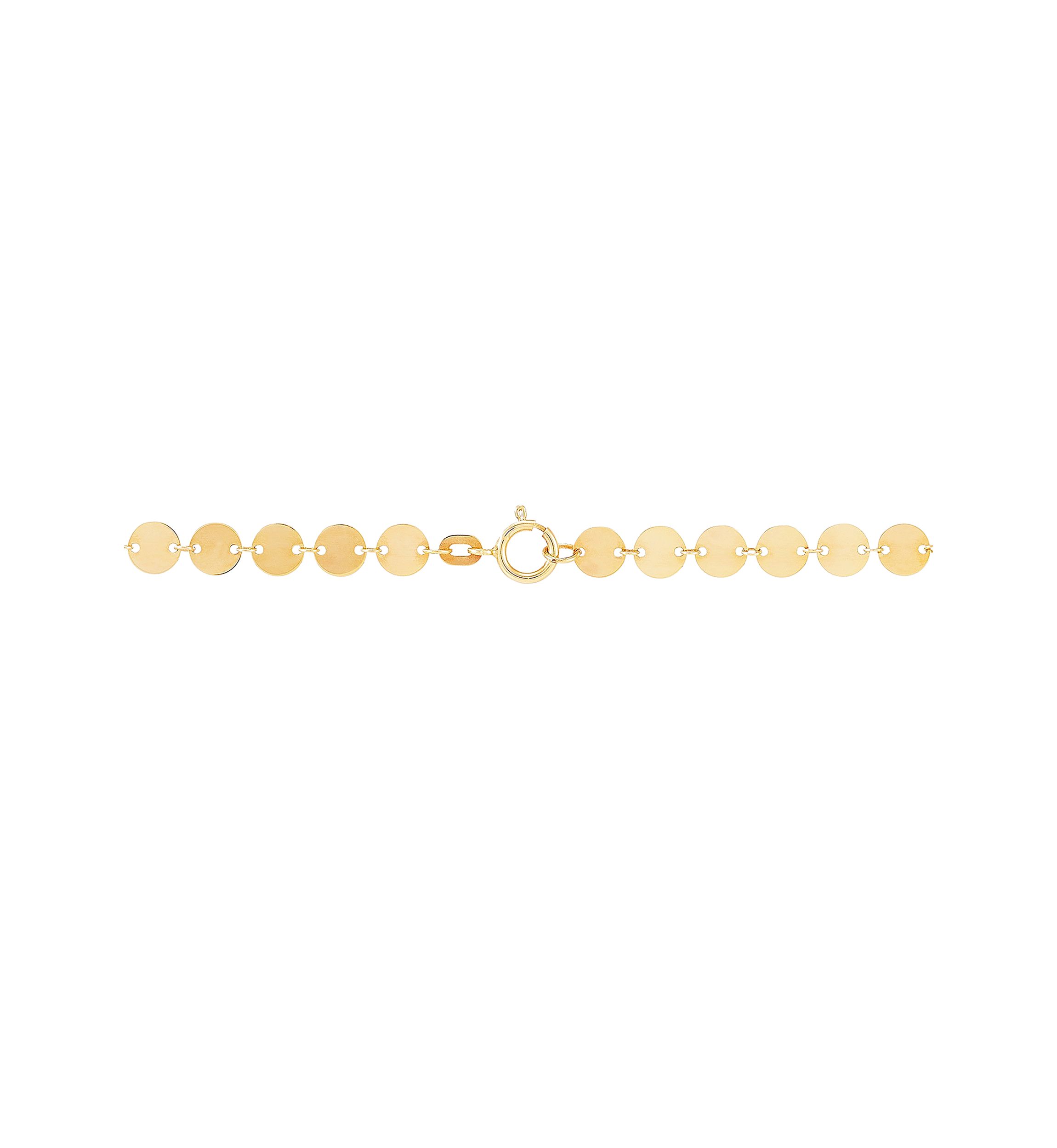 Disk Station Necklace in 10K Yellow Gold