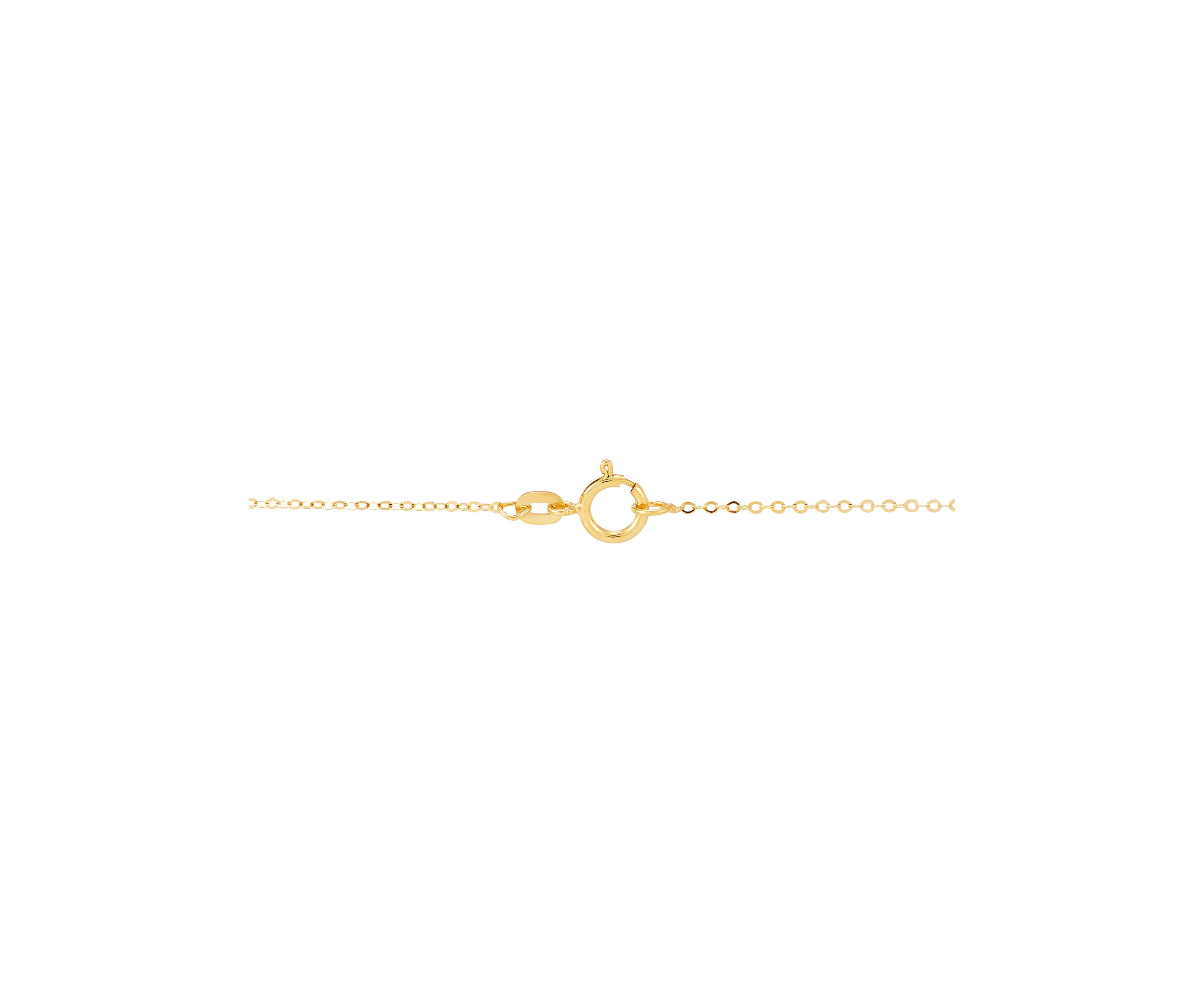 Cross Pendant Rolo Chain Necklace in 10K Yellow and White Gold