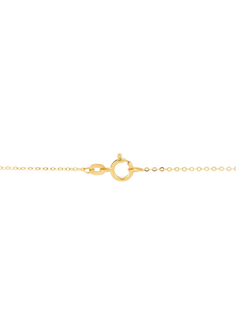 Cross Pendant Rolo Chain Necklace in 10K Yellow and White Gold