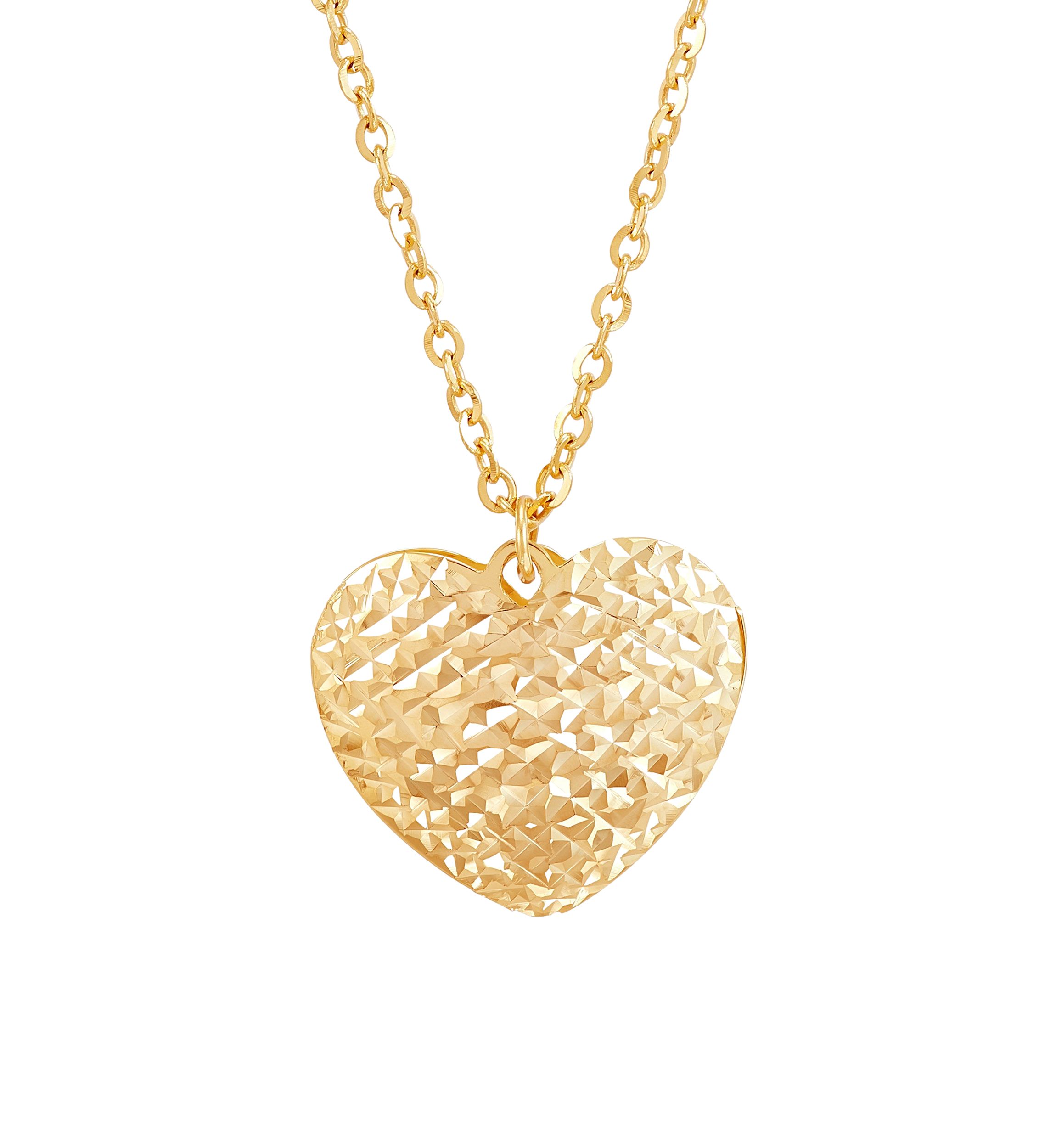 Heart Necklace in 10K Yellow Gold
